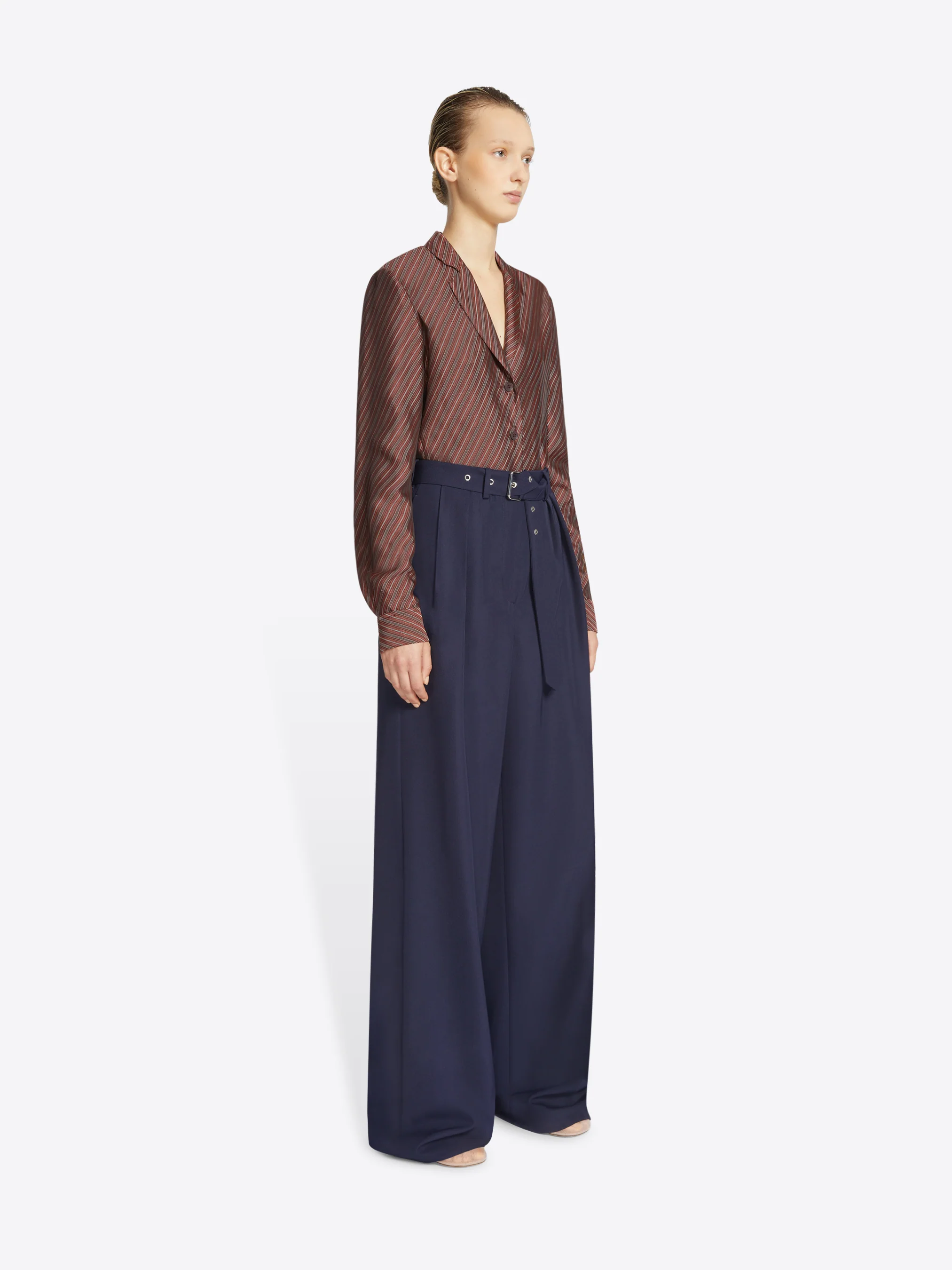 Belted wool trousers - Image 3