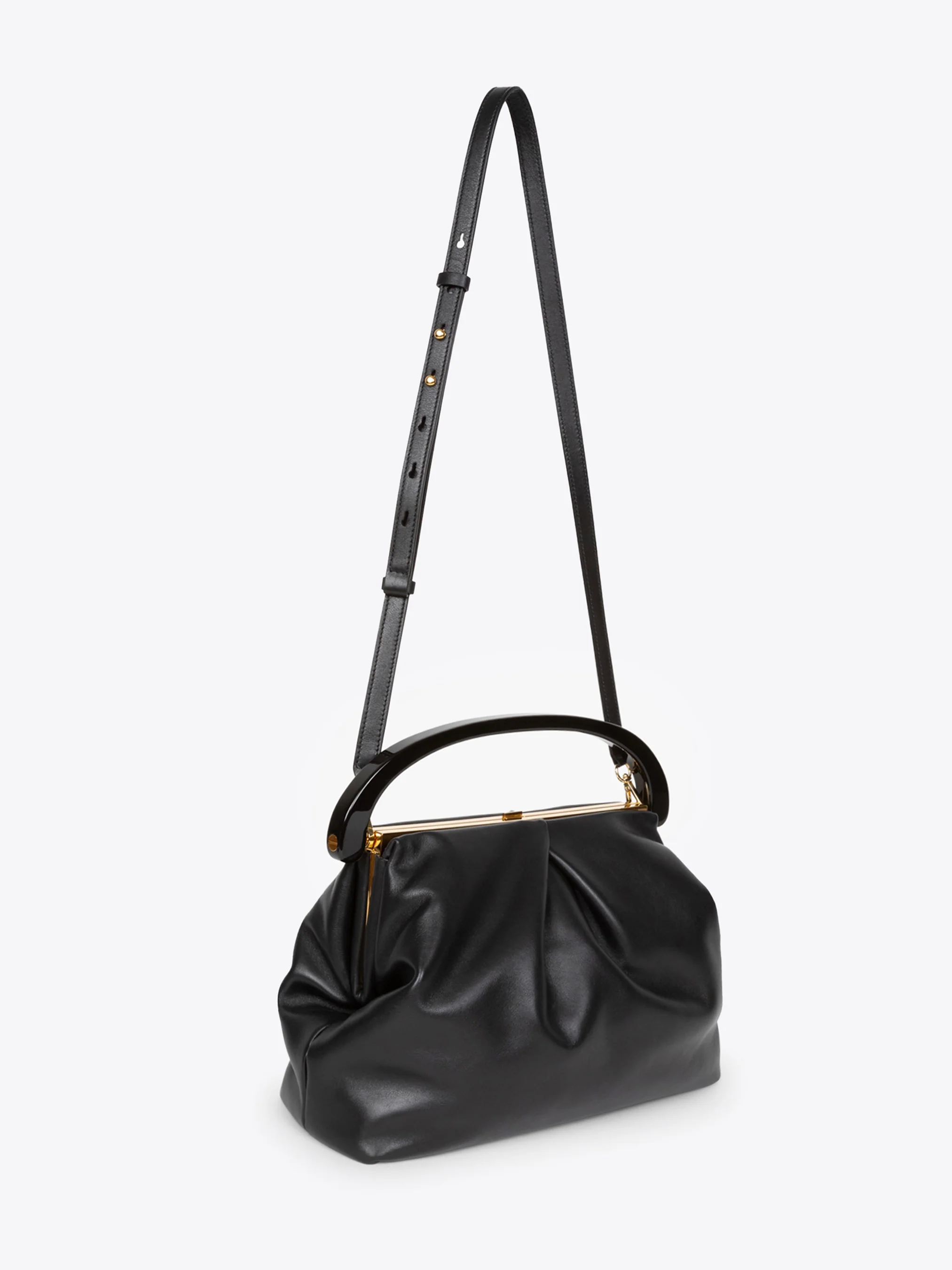 Pleated leather bag - Image 3
