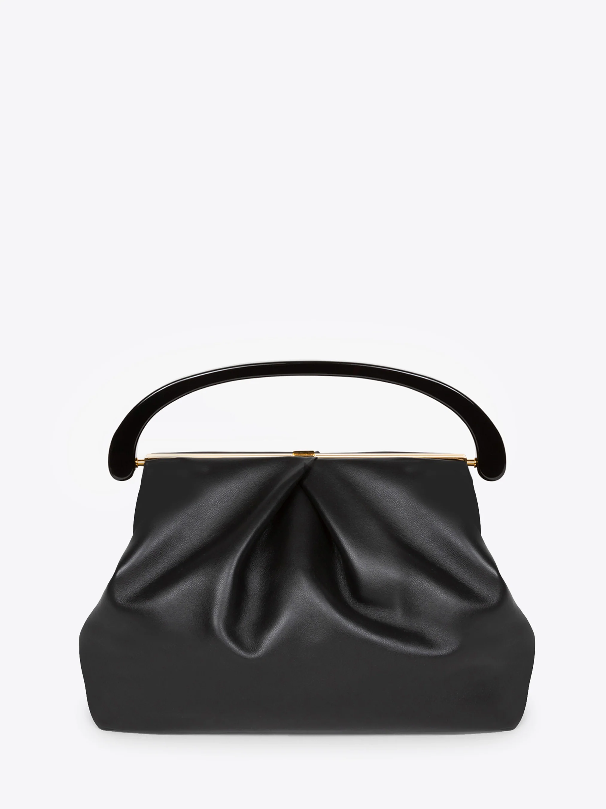 Pleated leather bag - Image 4