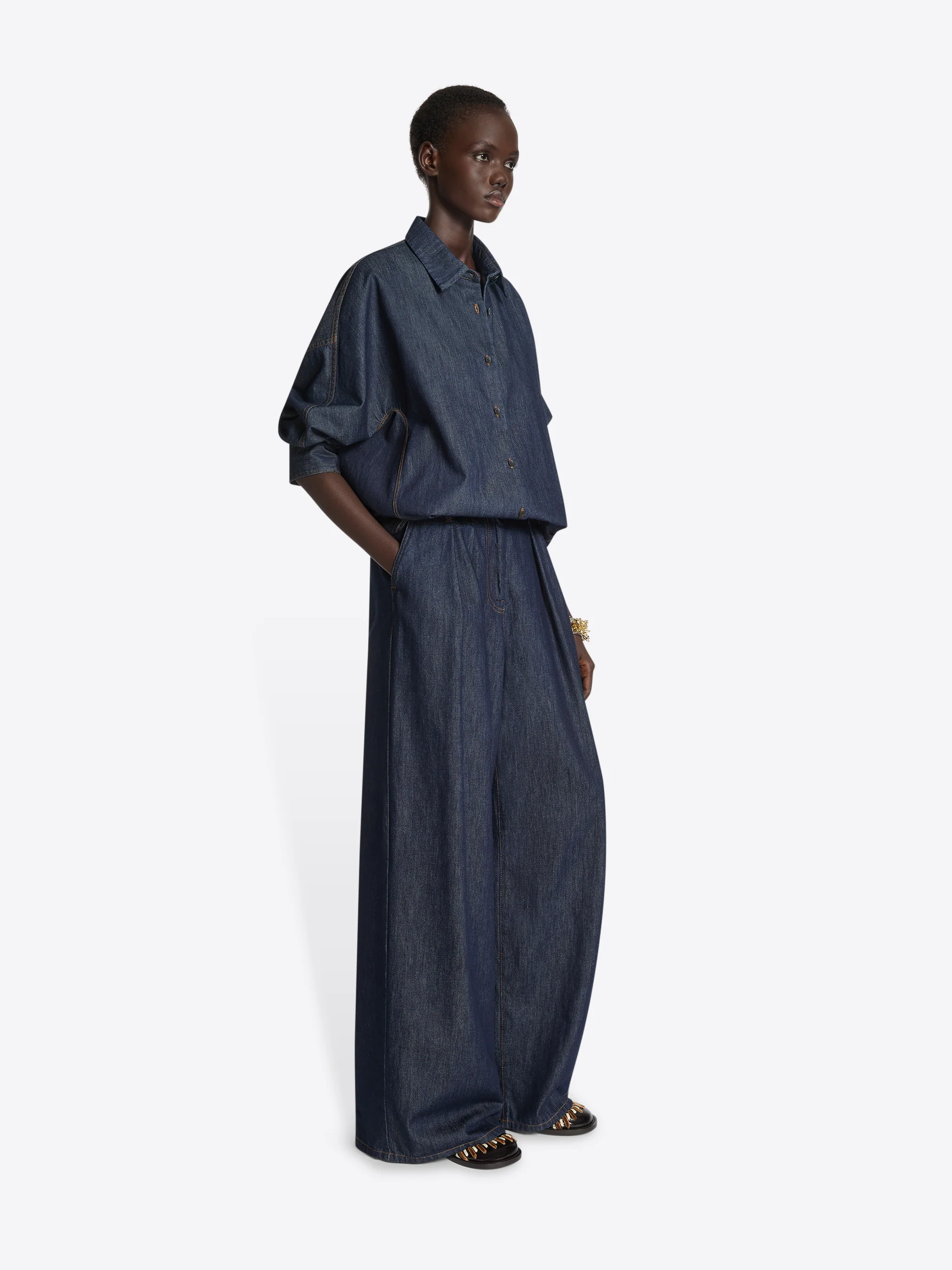 Denim cocoon shirt - Image 3