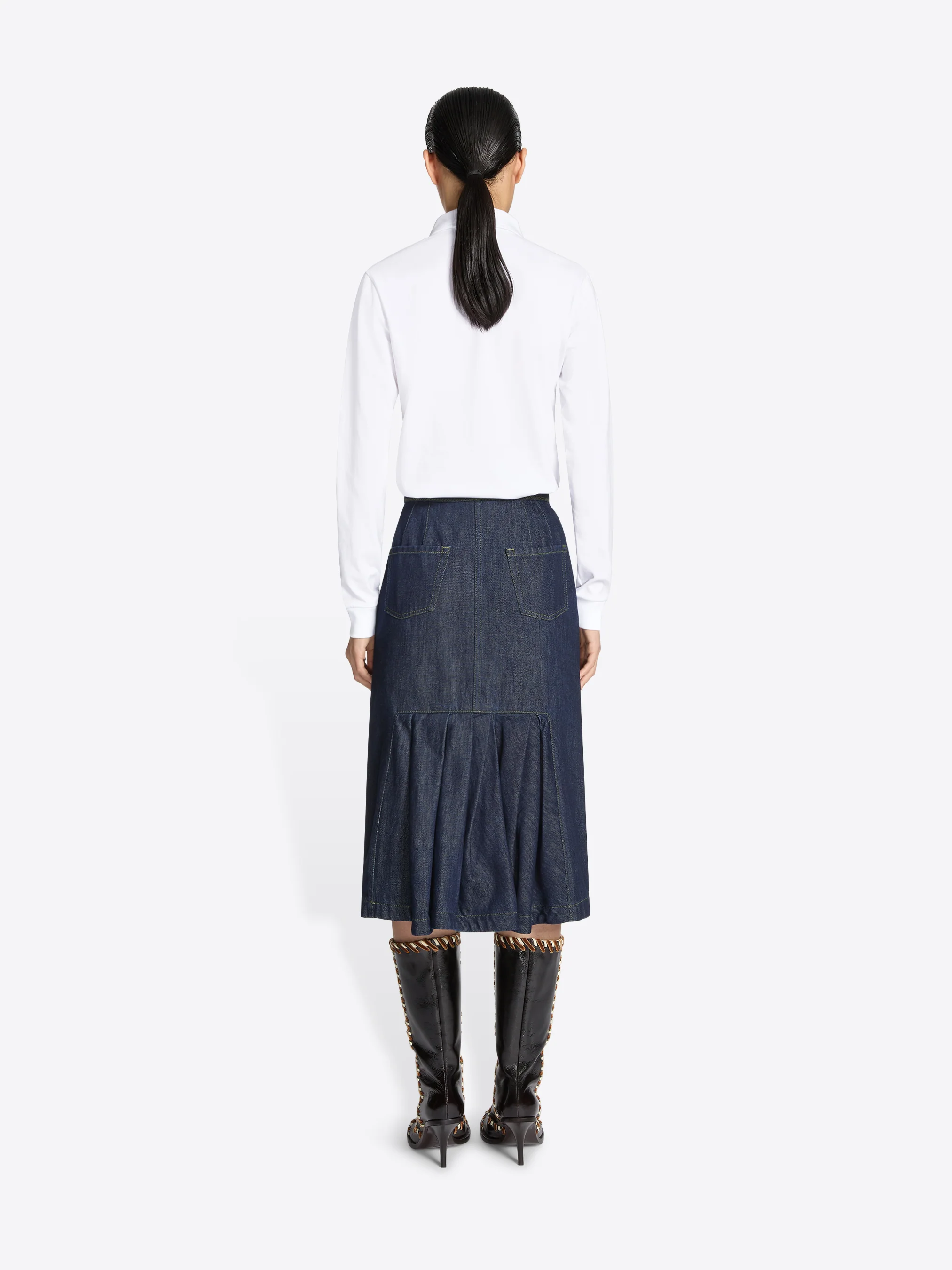 Denim pencil skirt - Image 4