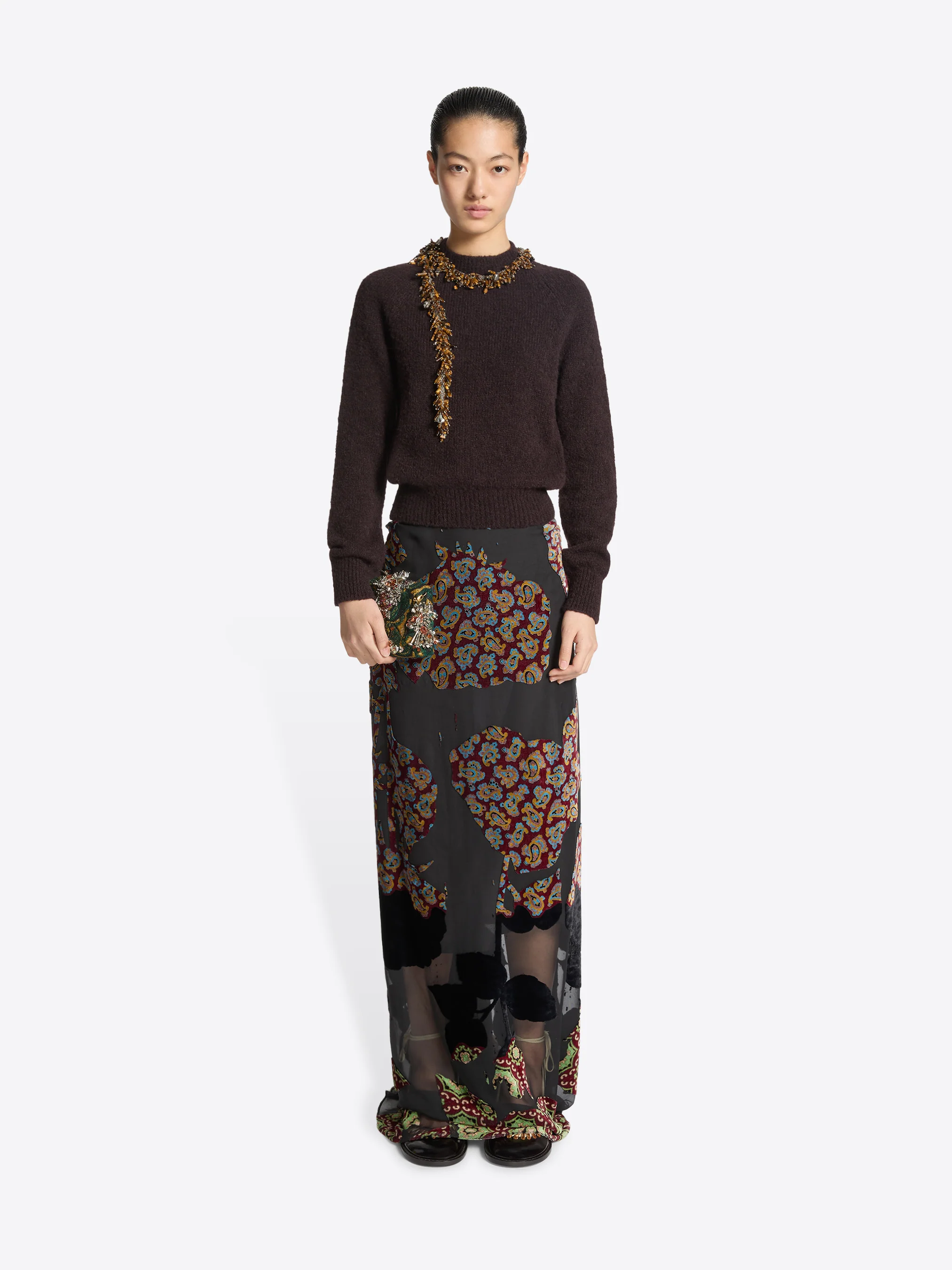 Layered viscose silk skirt - Image 2