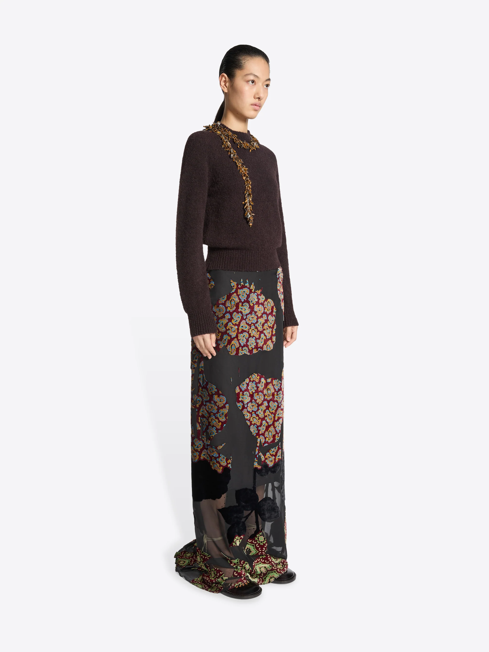 Layered viscose silk skirt - Image 3