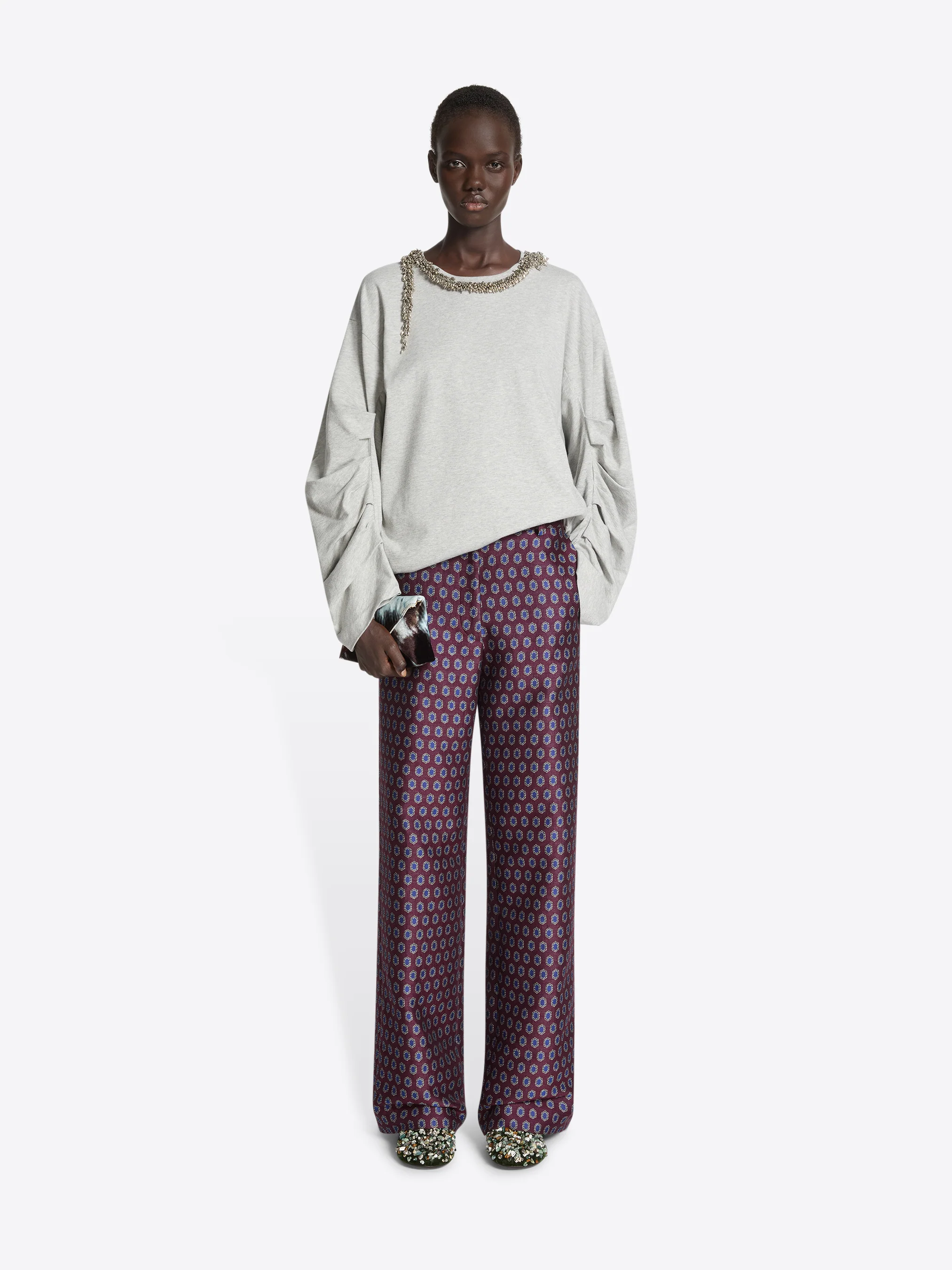 Pleated sleeves T-shirt - Image 2