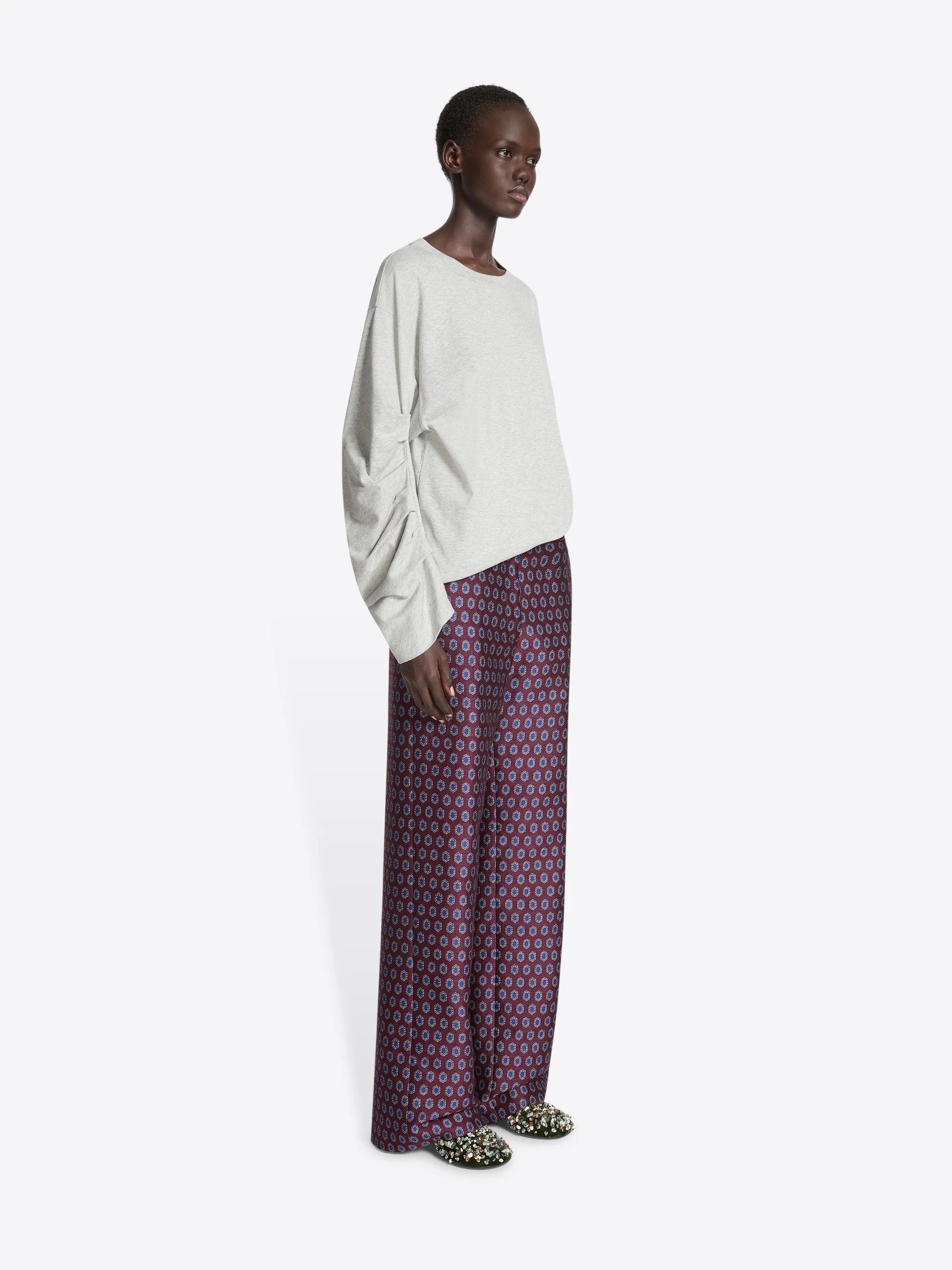 Pleated sleeves T-shirt - Image 3