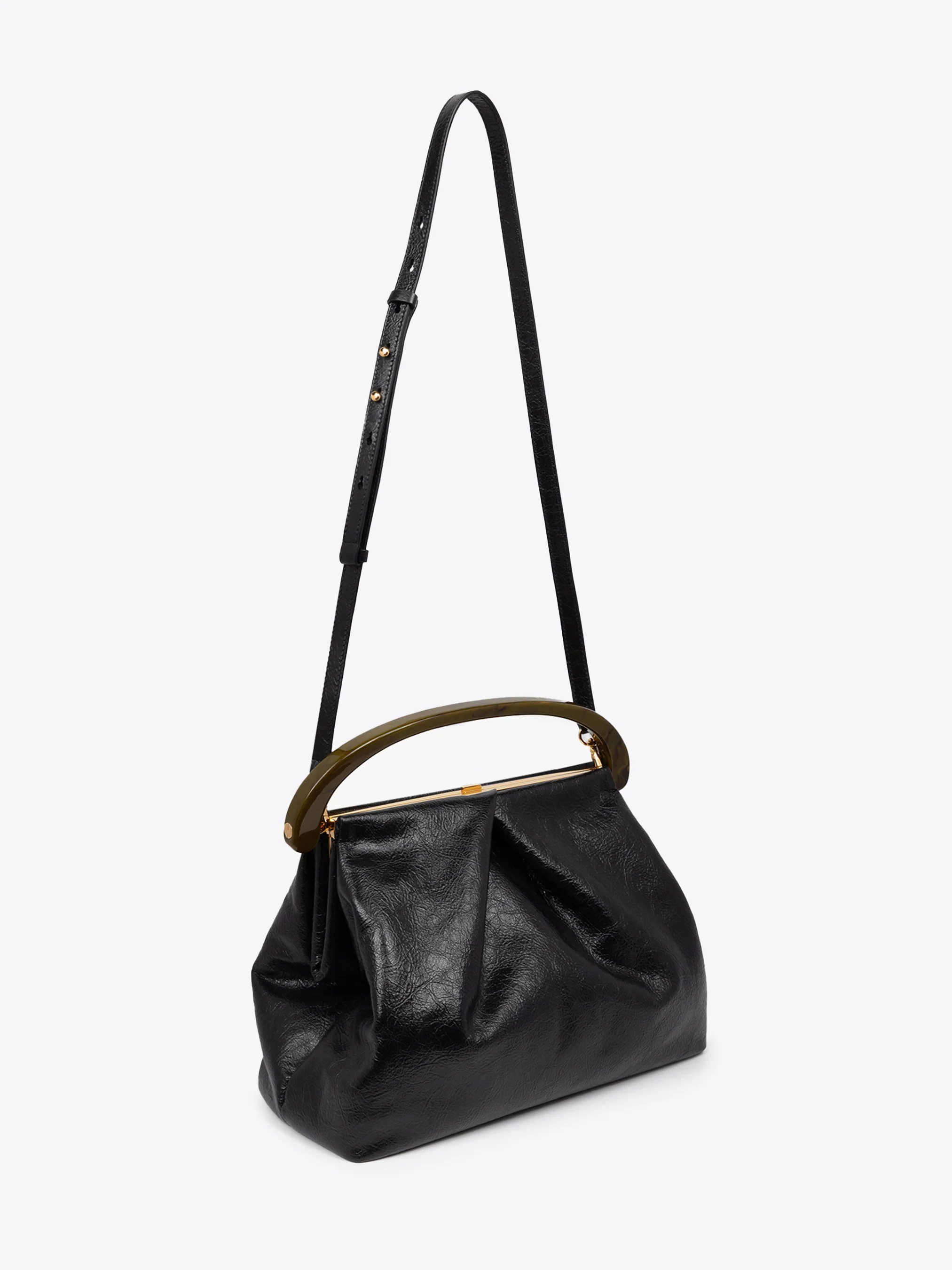 Pleated leather bag - Image 3