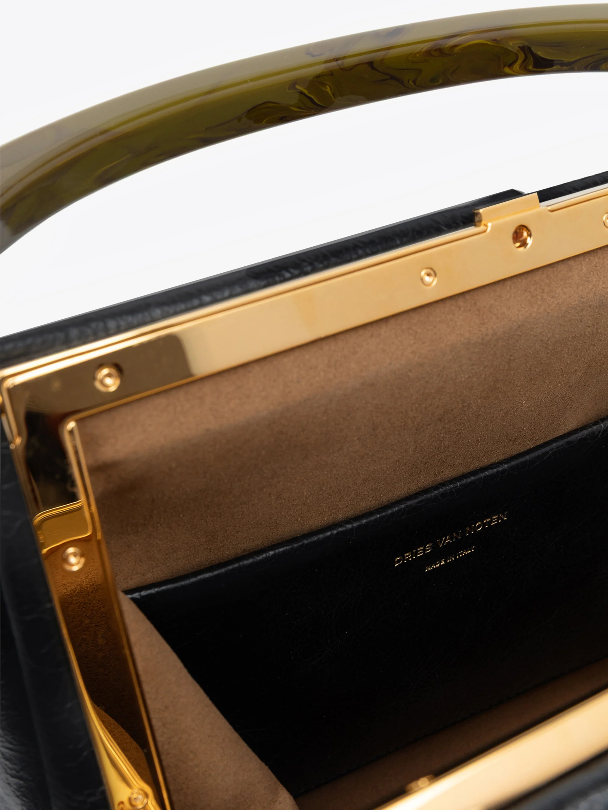 Pleated leather bag - Image 5