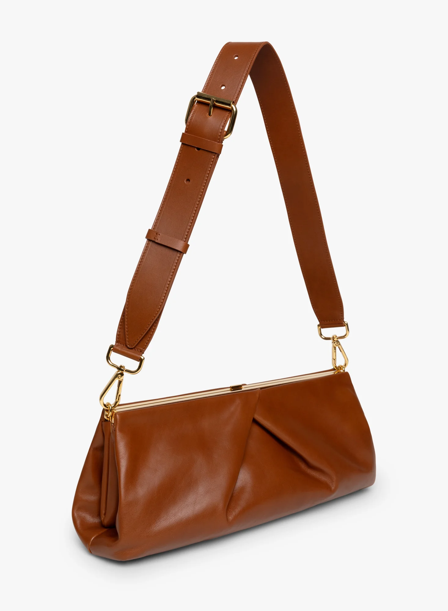 Pleated leather clutch - Image 3