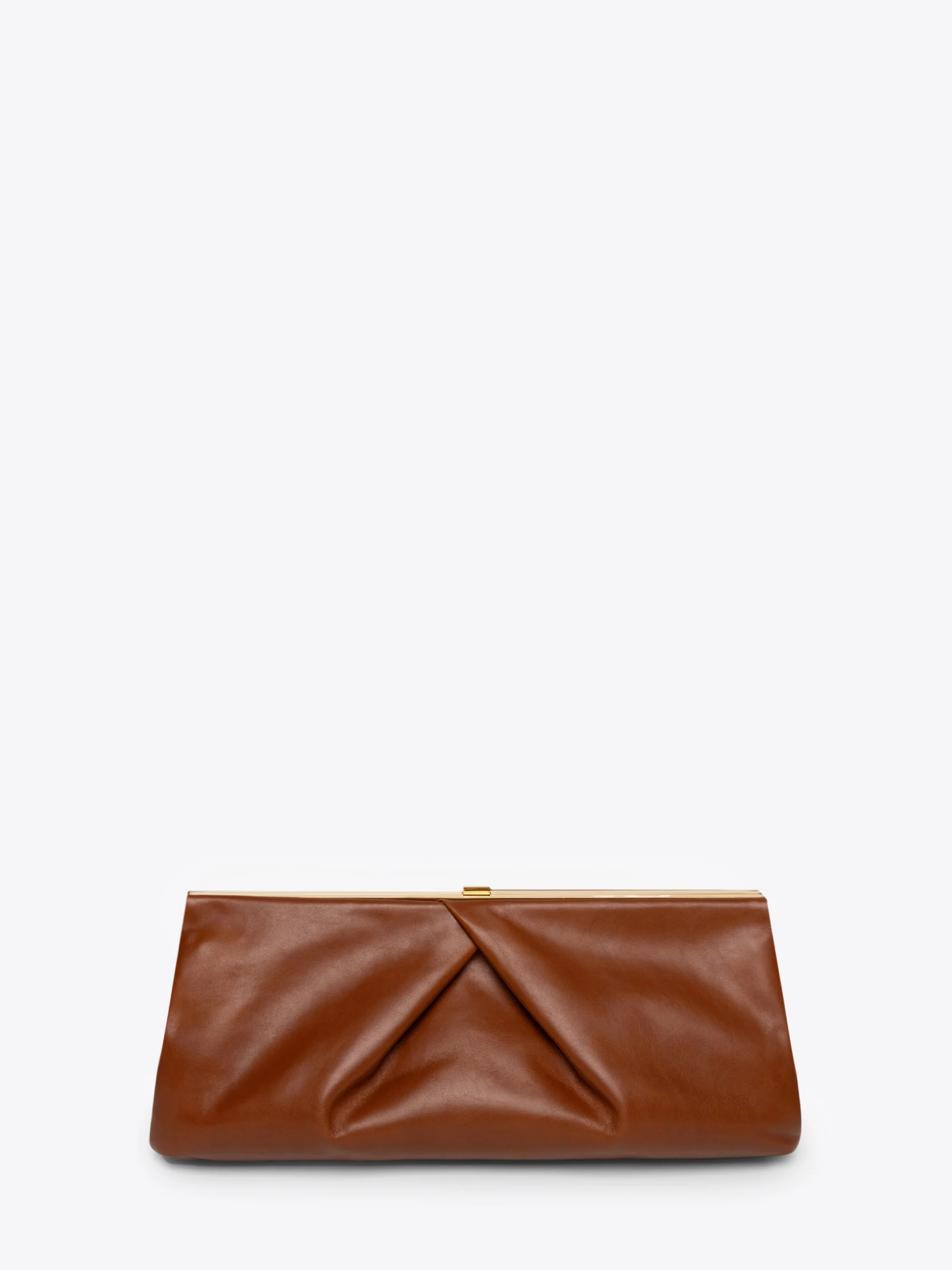 Pleated leather clutch - Image 4