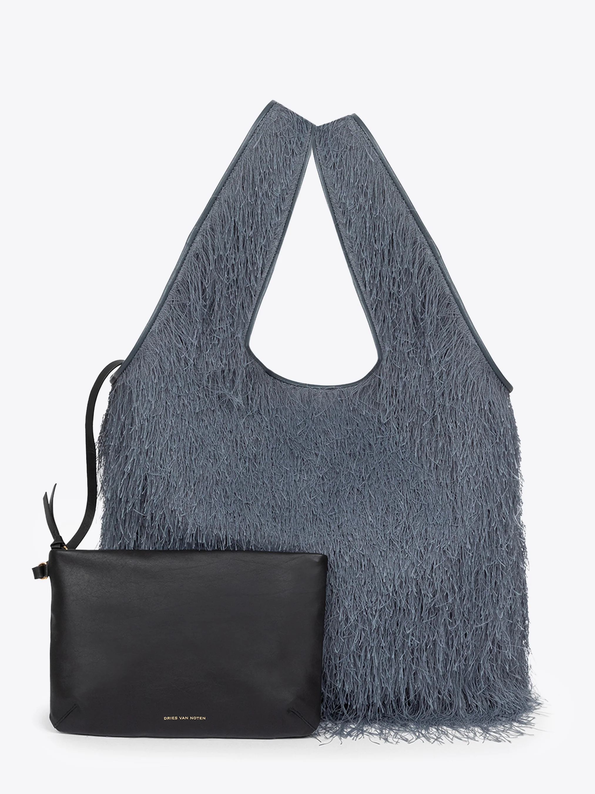 Large fringed tote bag - Image 5