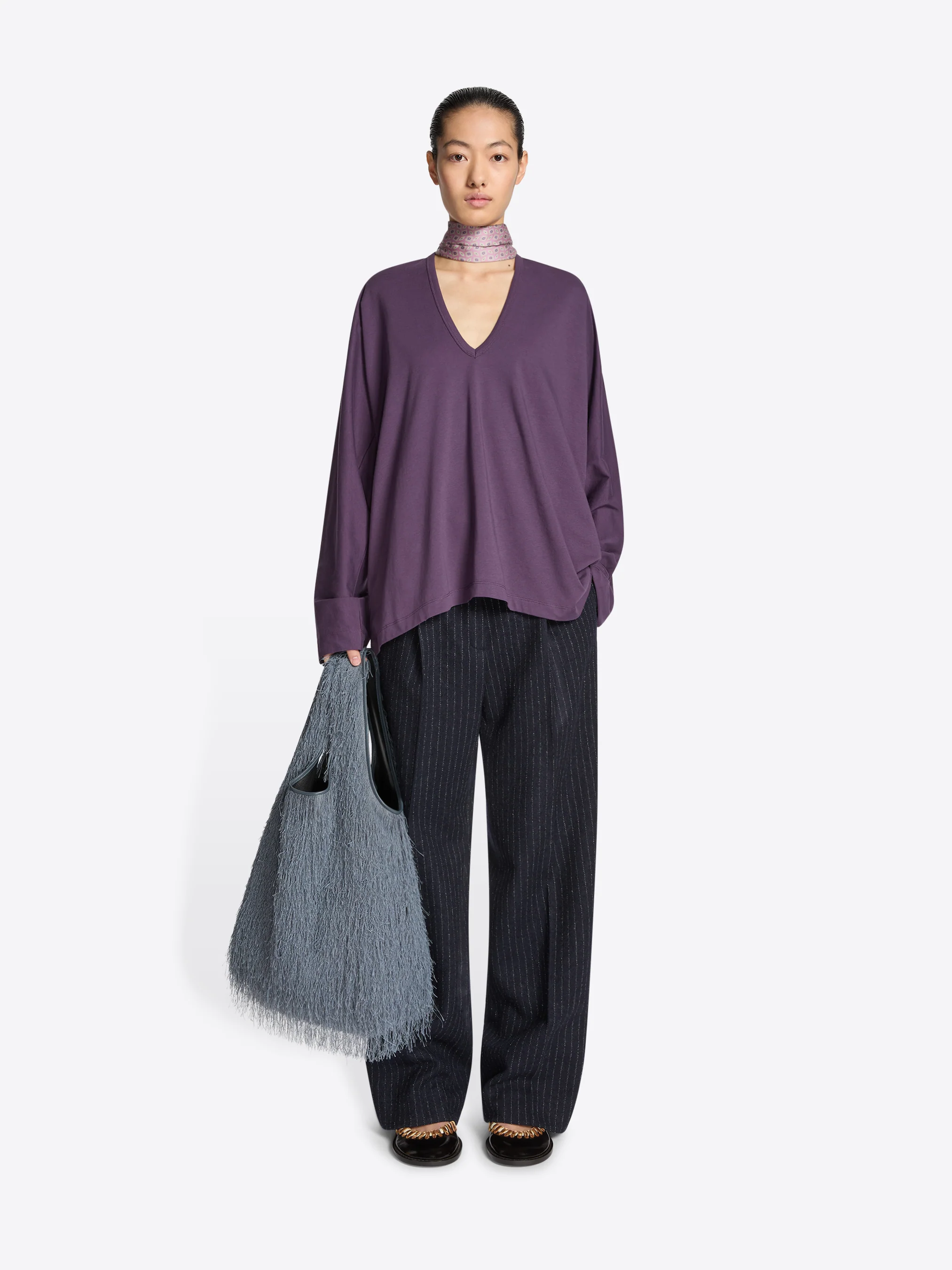 Large fringed tote bag - Image 6