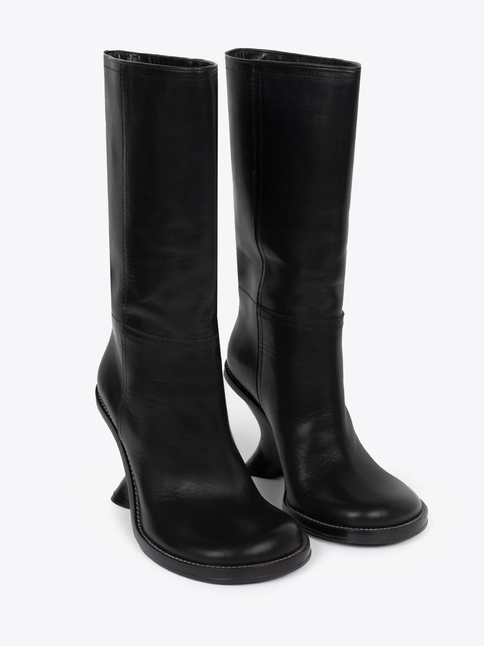 Leather wedge boots - Image 3