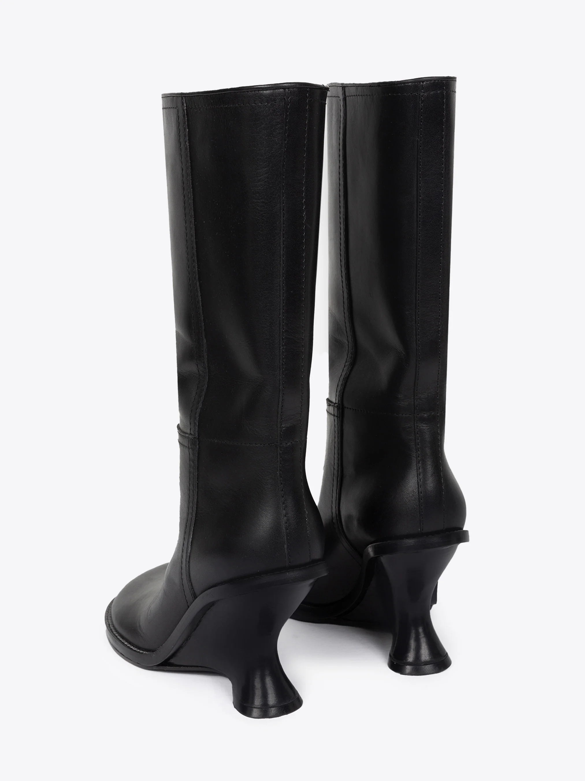 Leather wedge boots - Image 4