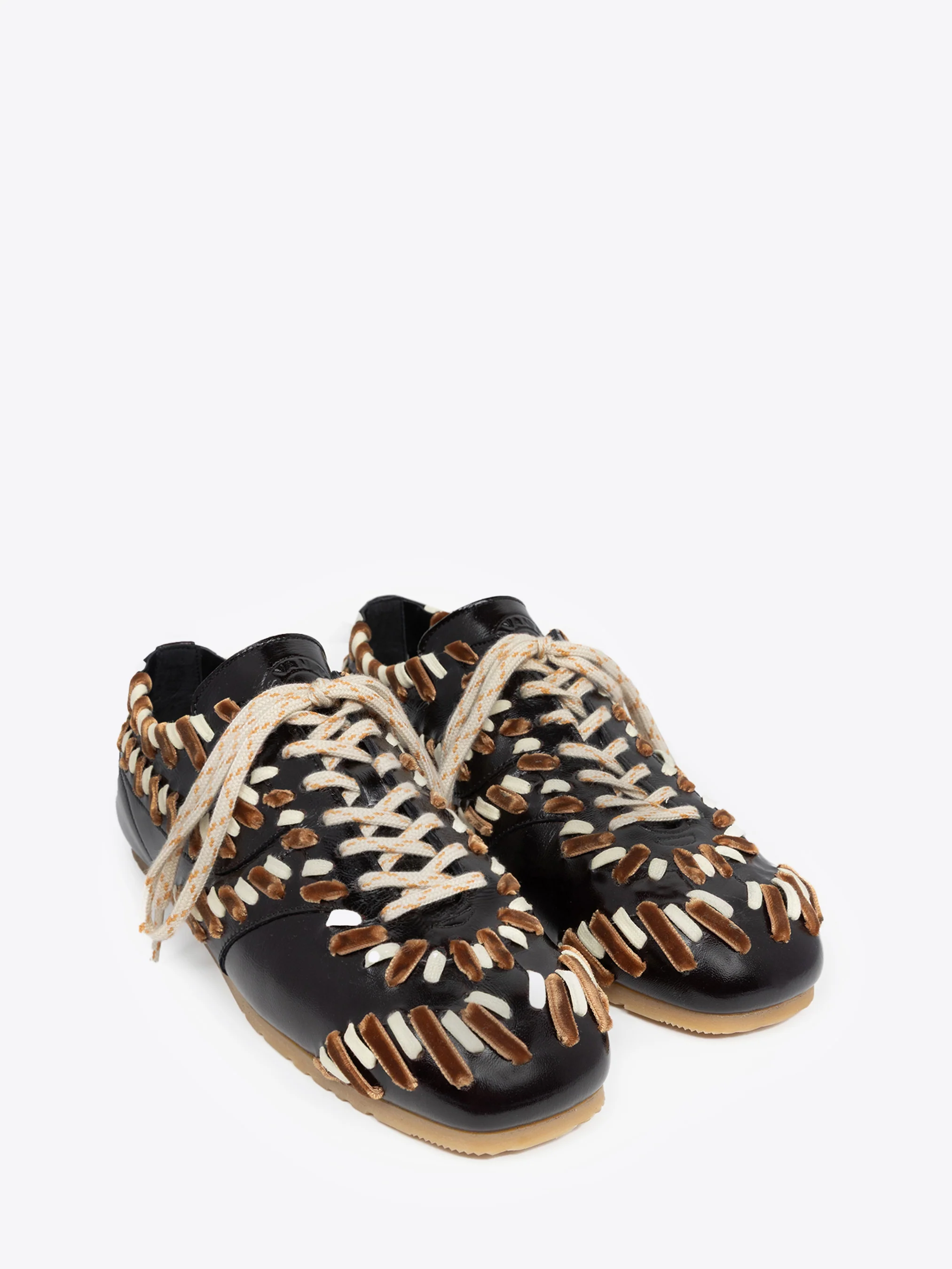 Embellished leather sneakers - Image 3