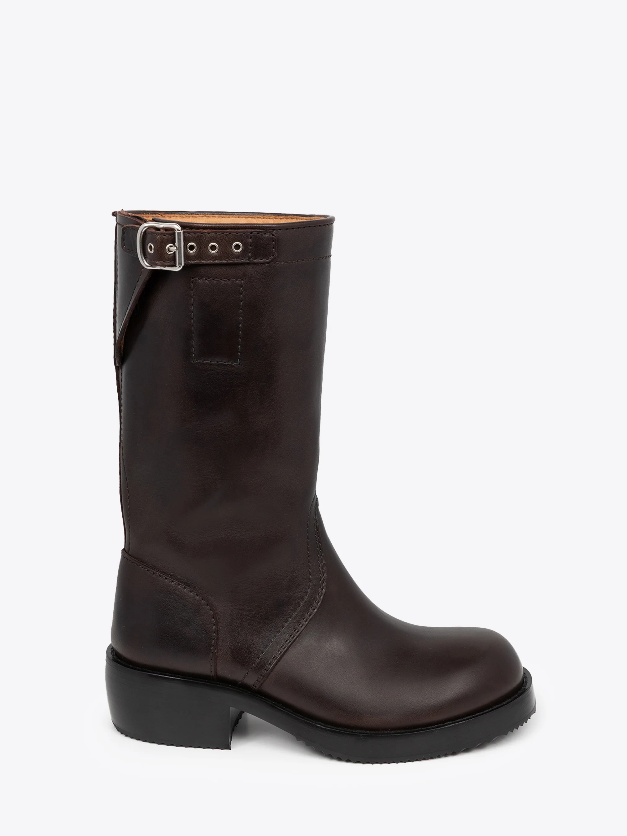Leather biker boots - Image 2