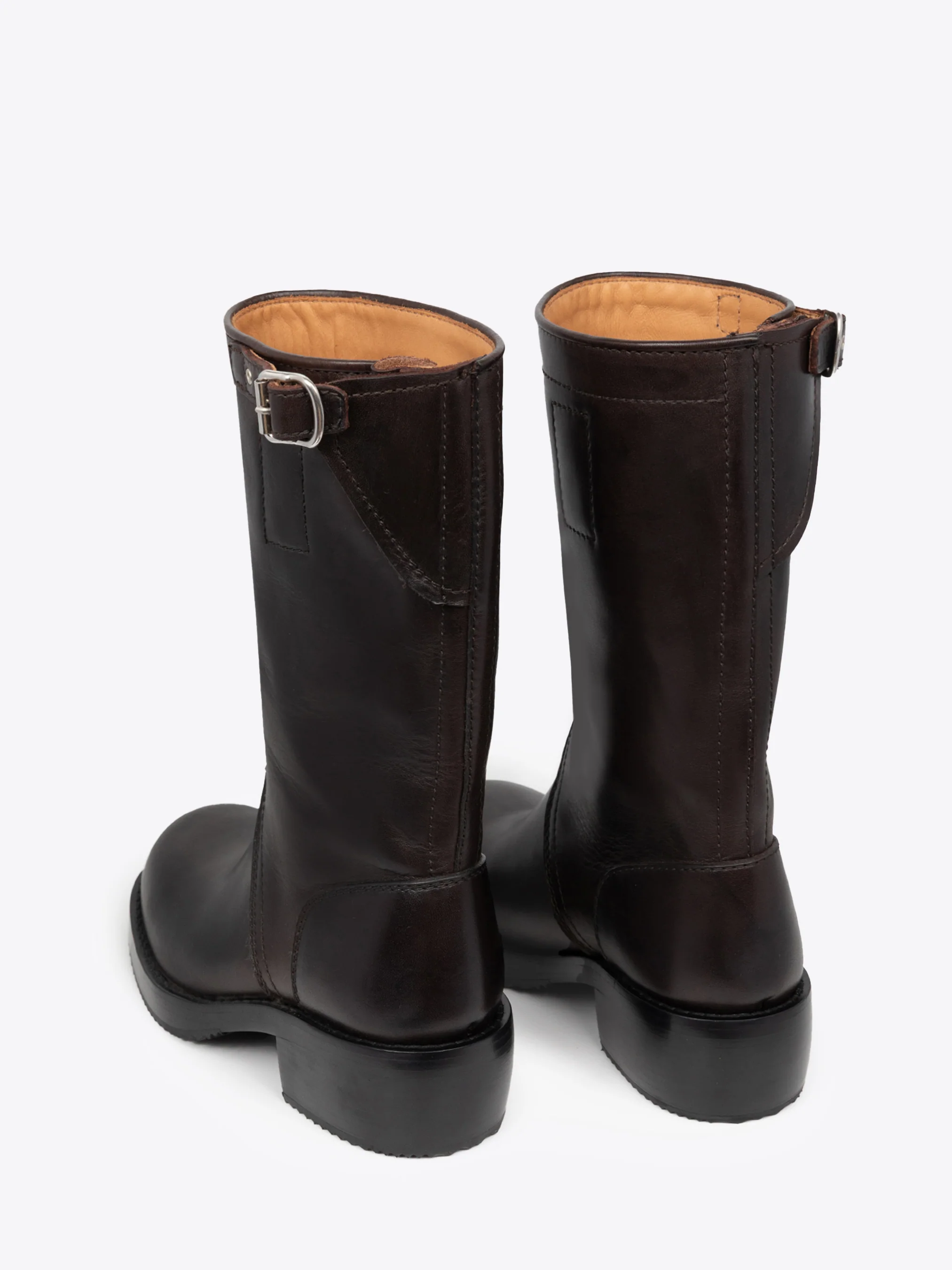 Leather biker boots - Image 4