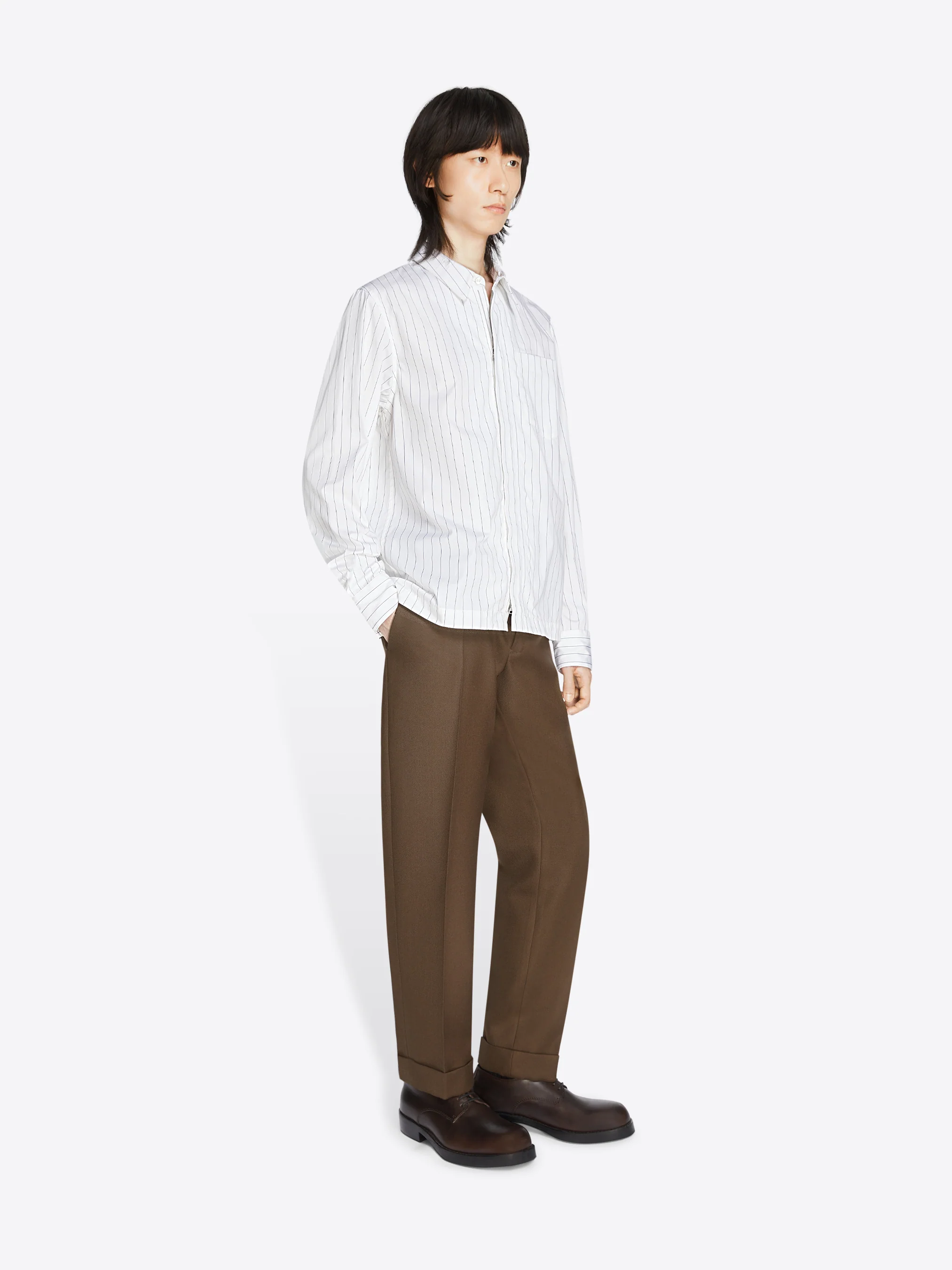 Cotton zip shirt - Image 3