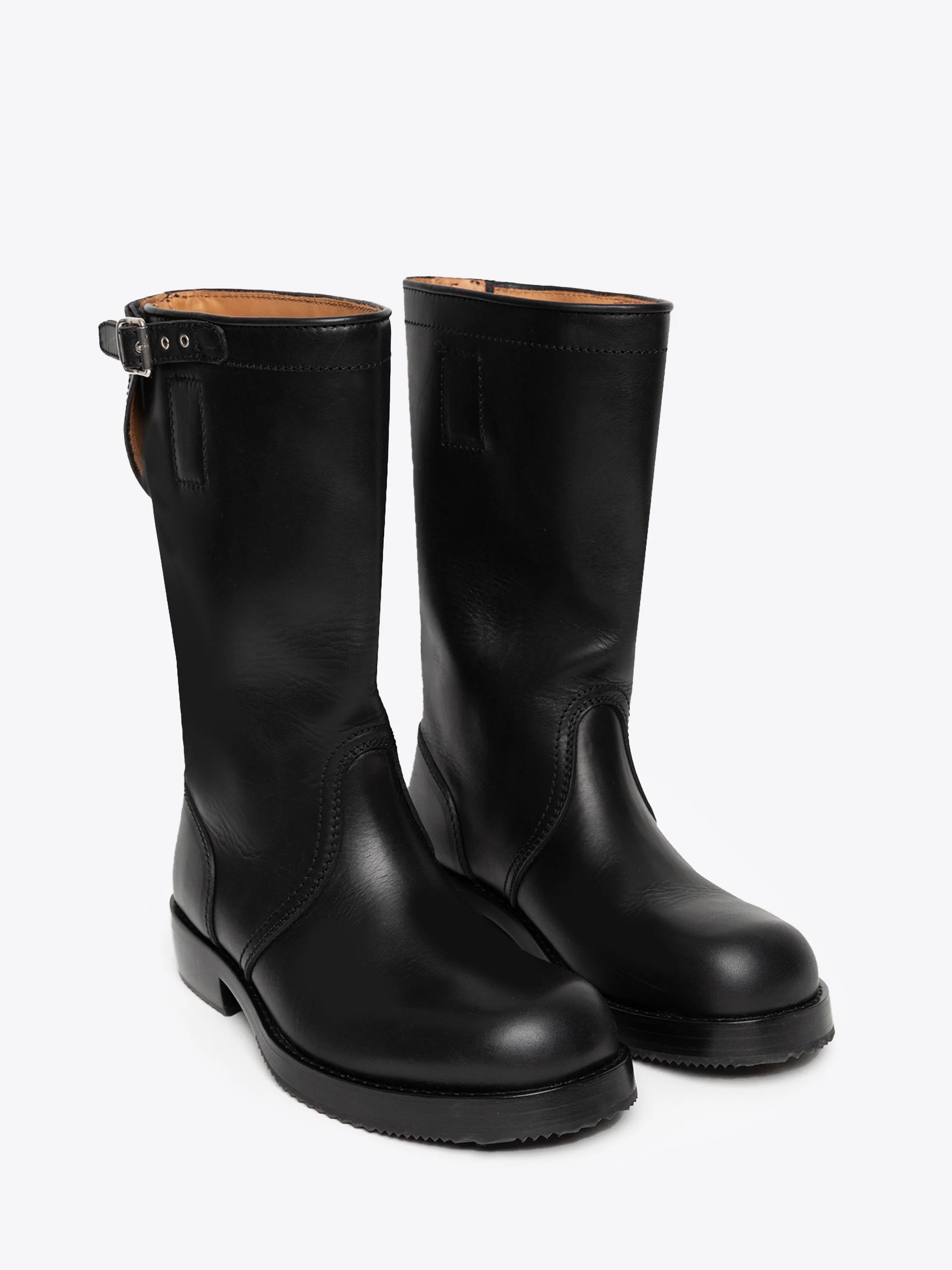 Leather biker boots - Image 3