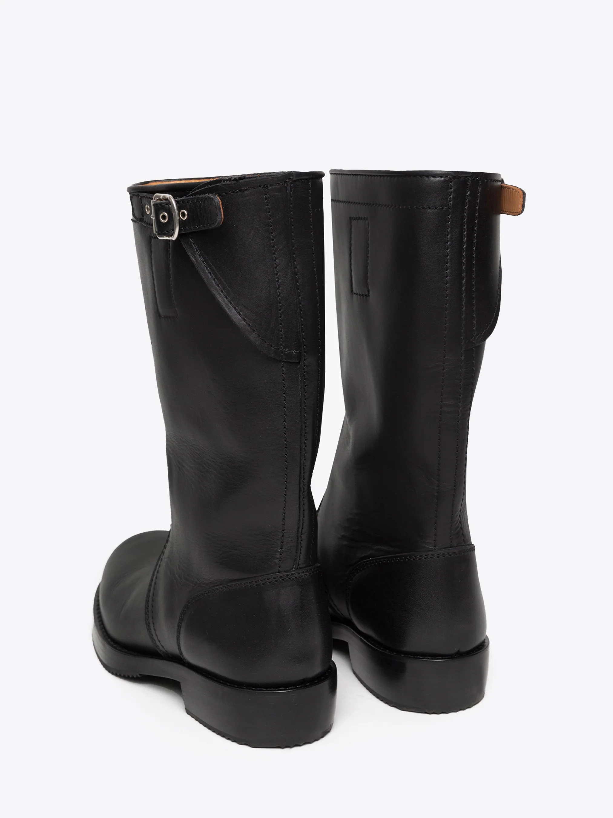 Leather biker boots - Image 4
