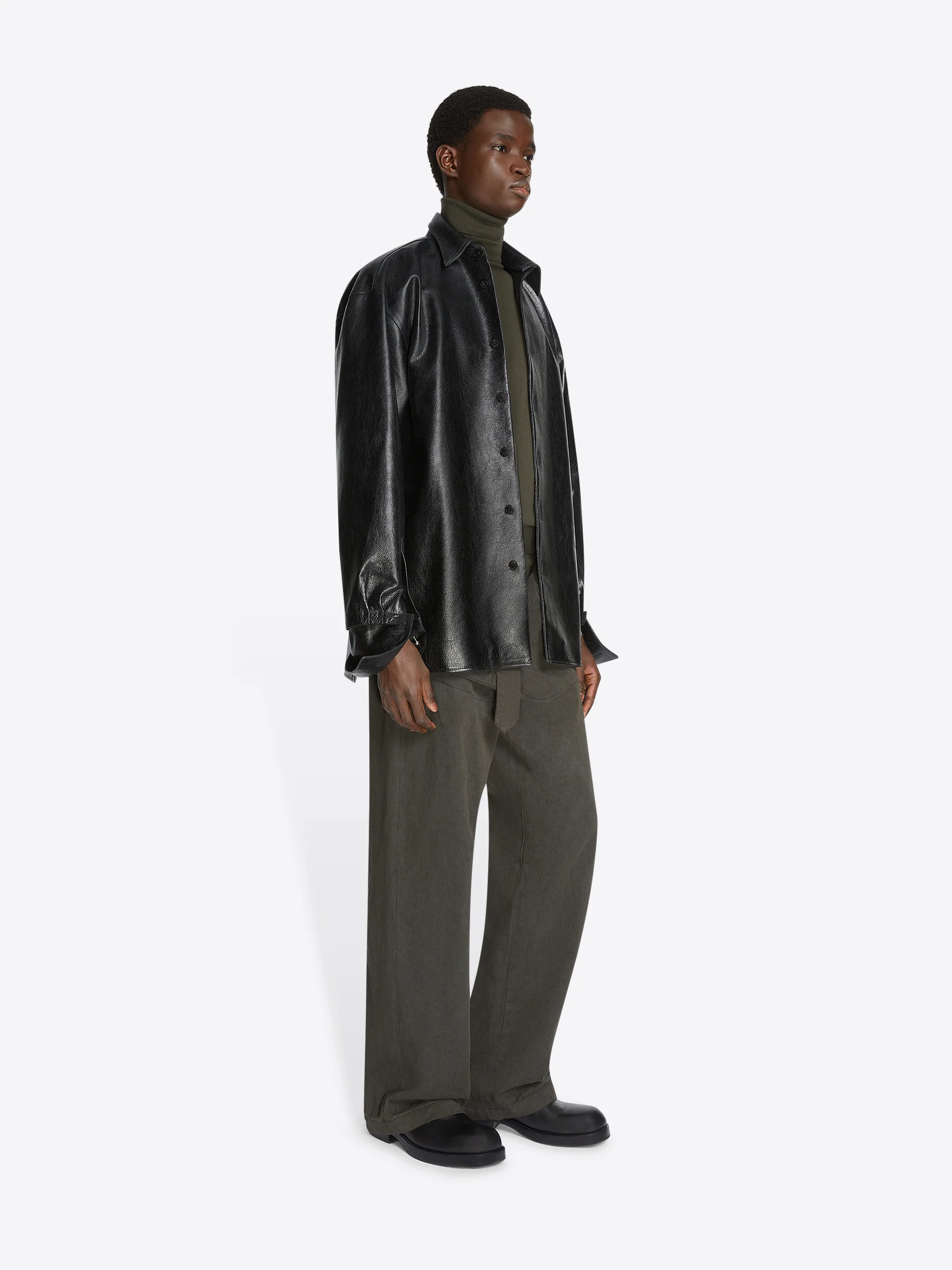 Adjustable leather shirt - Image 3