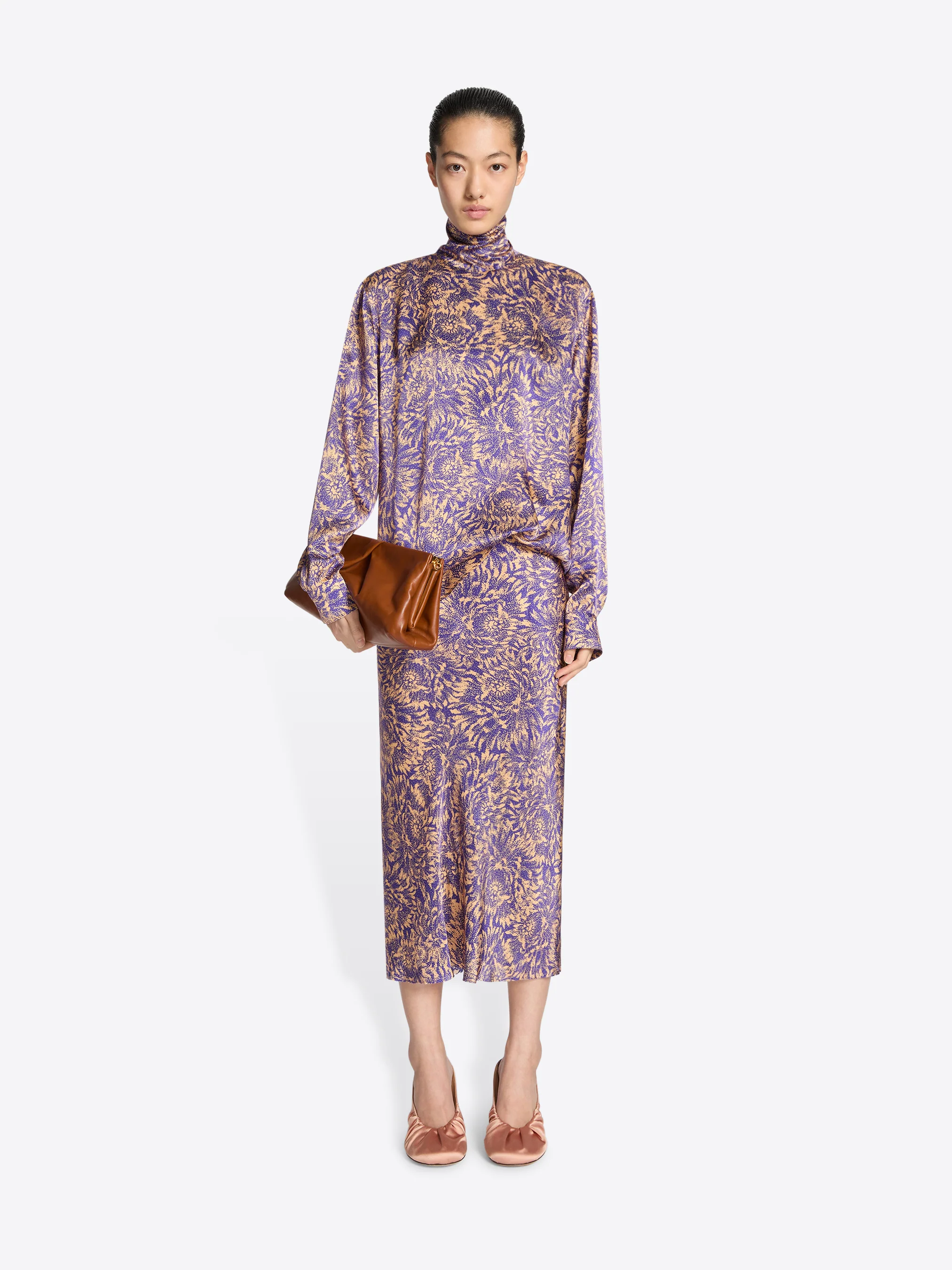 Printed silk skirt - Image 2