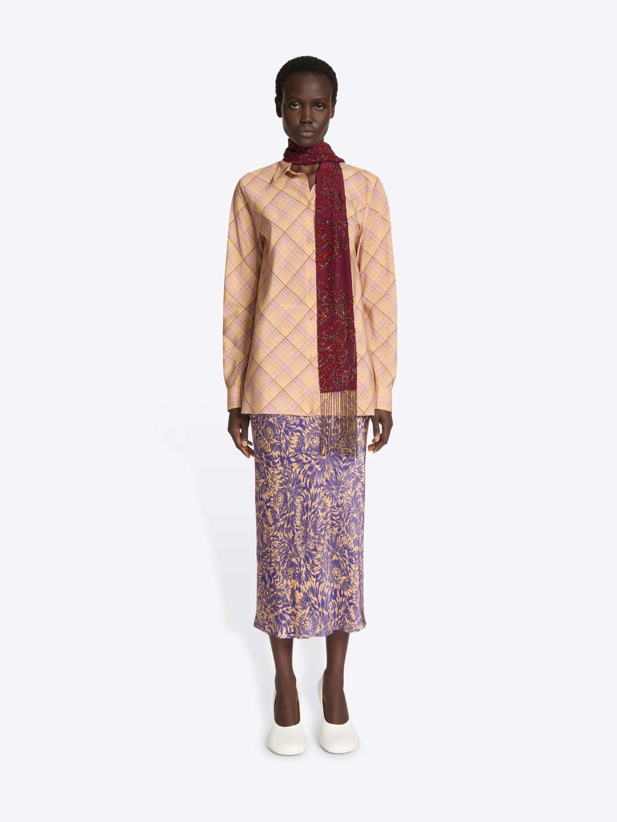 Embellished silk scarf - Image 6
