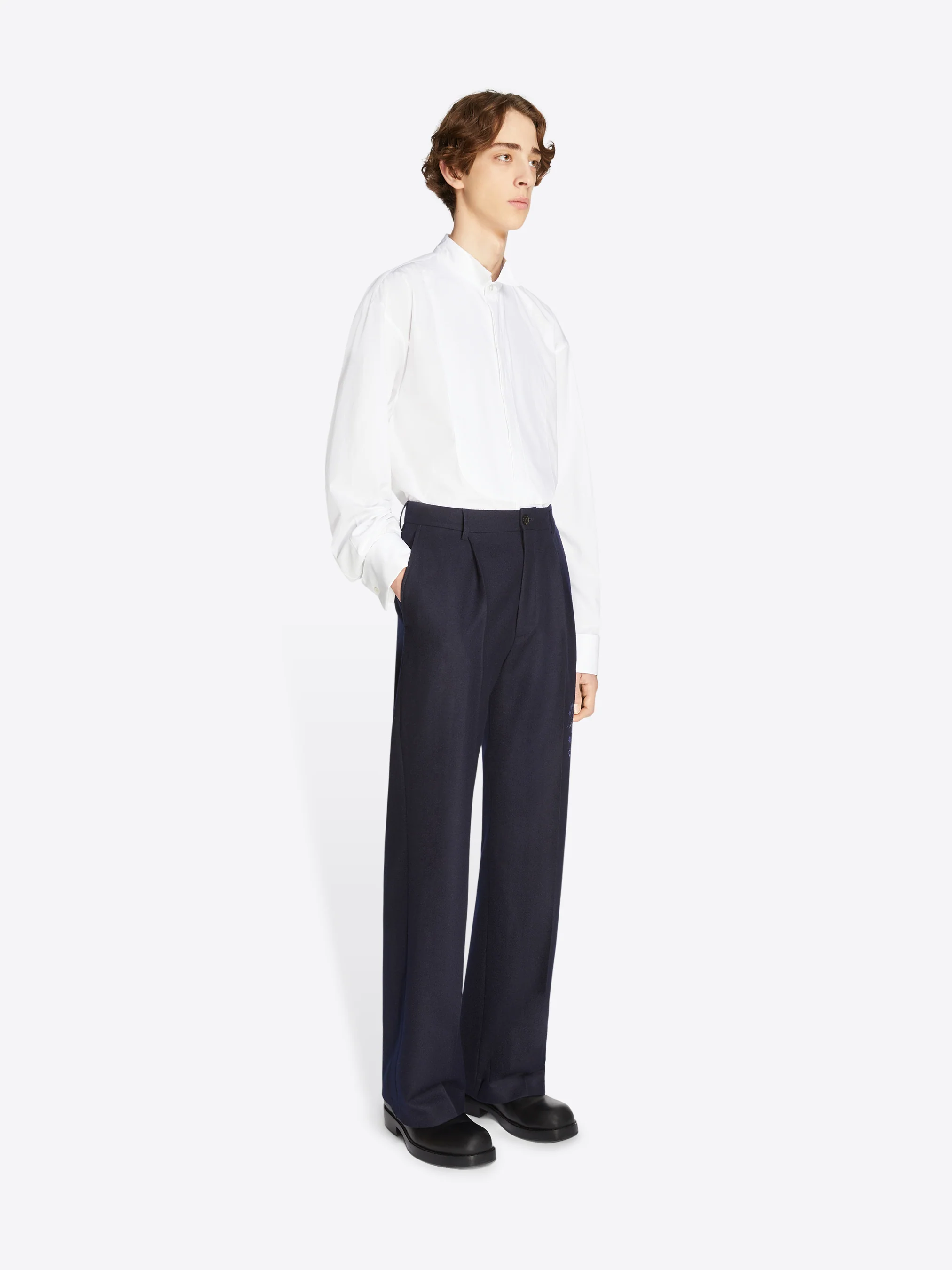 Embroidered wool pants - Image 3