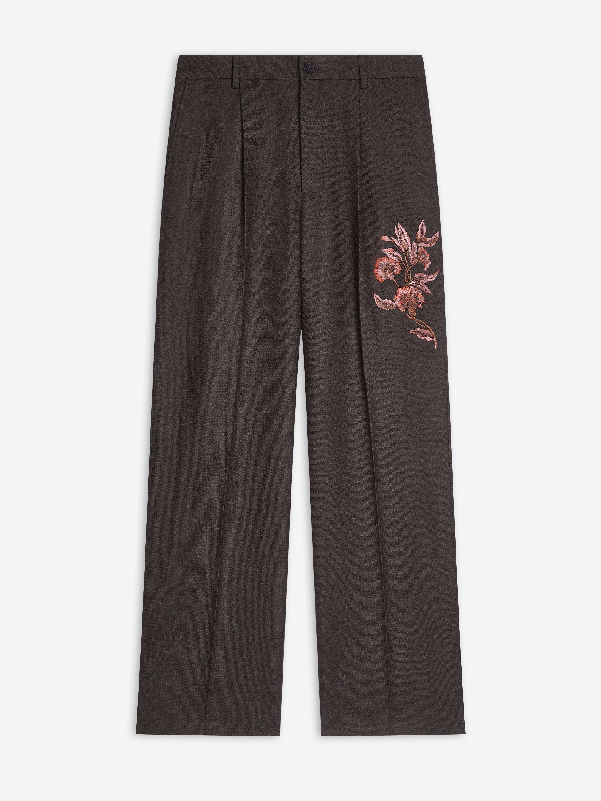 Embroidered wool pants - Image 5