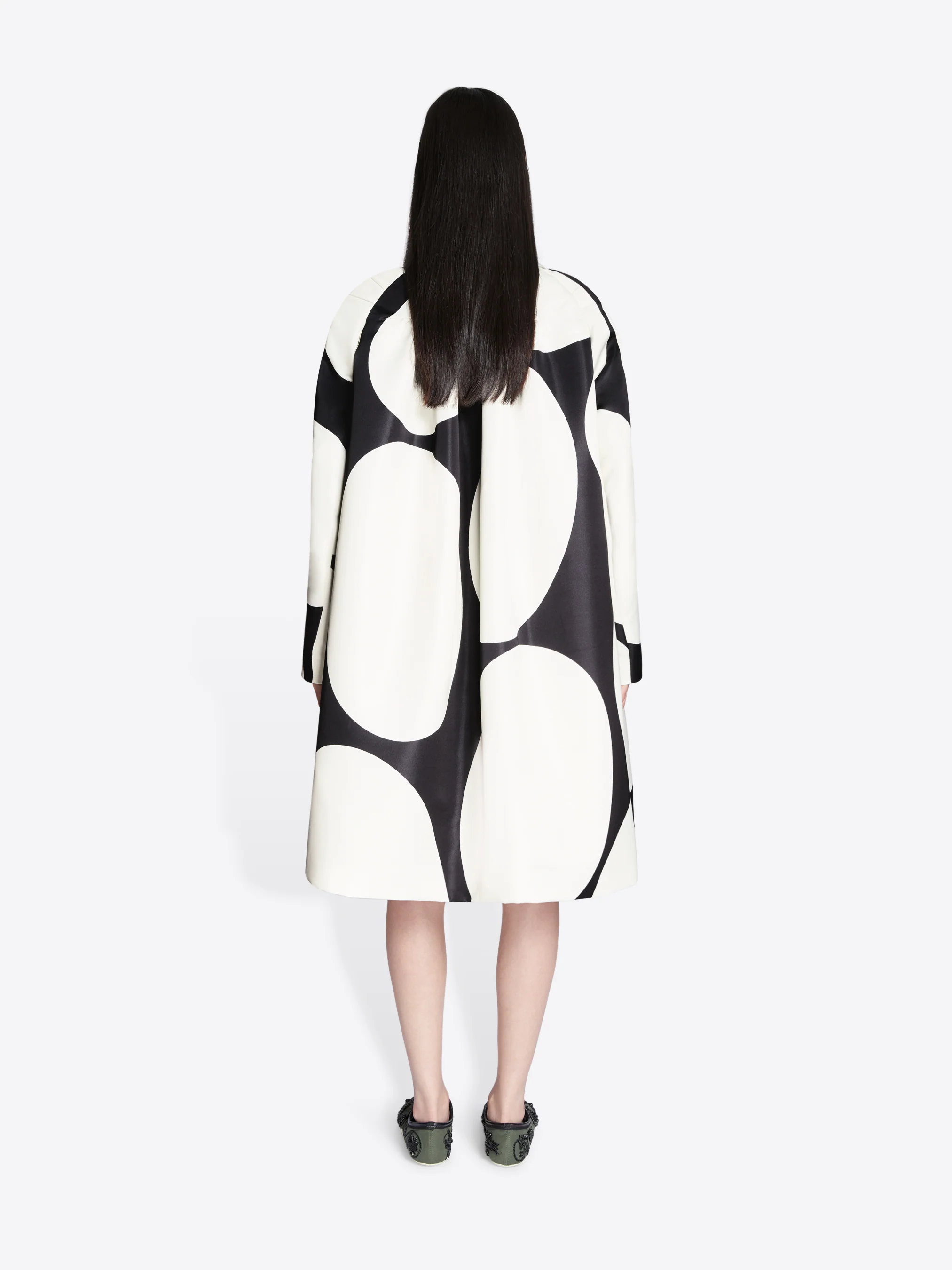 Printed A-line coat - Image 4
