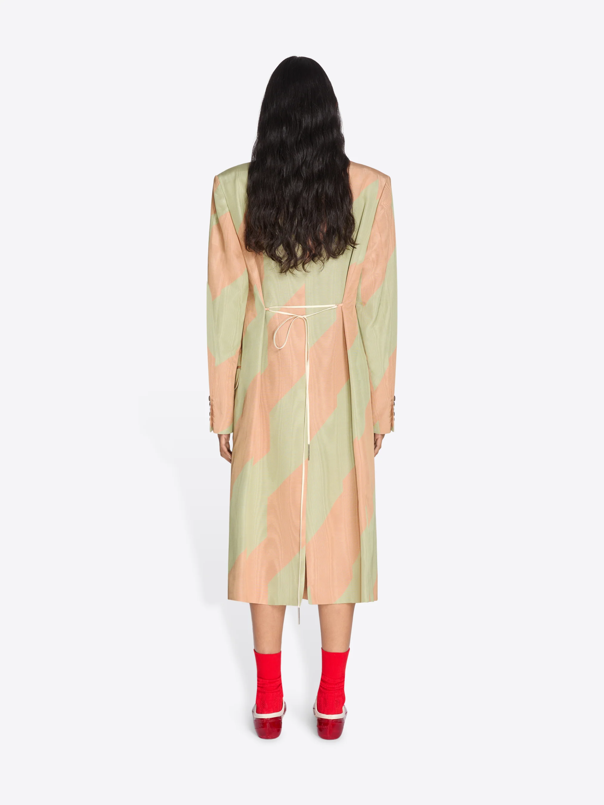 Oversized moiré coat - Image 4