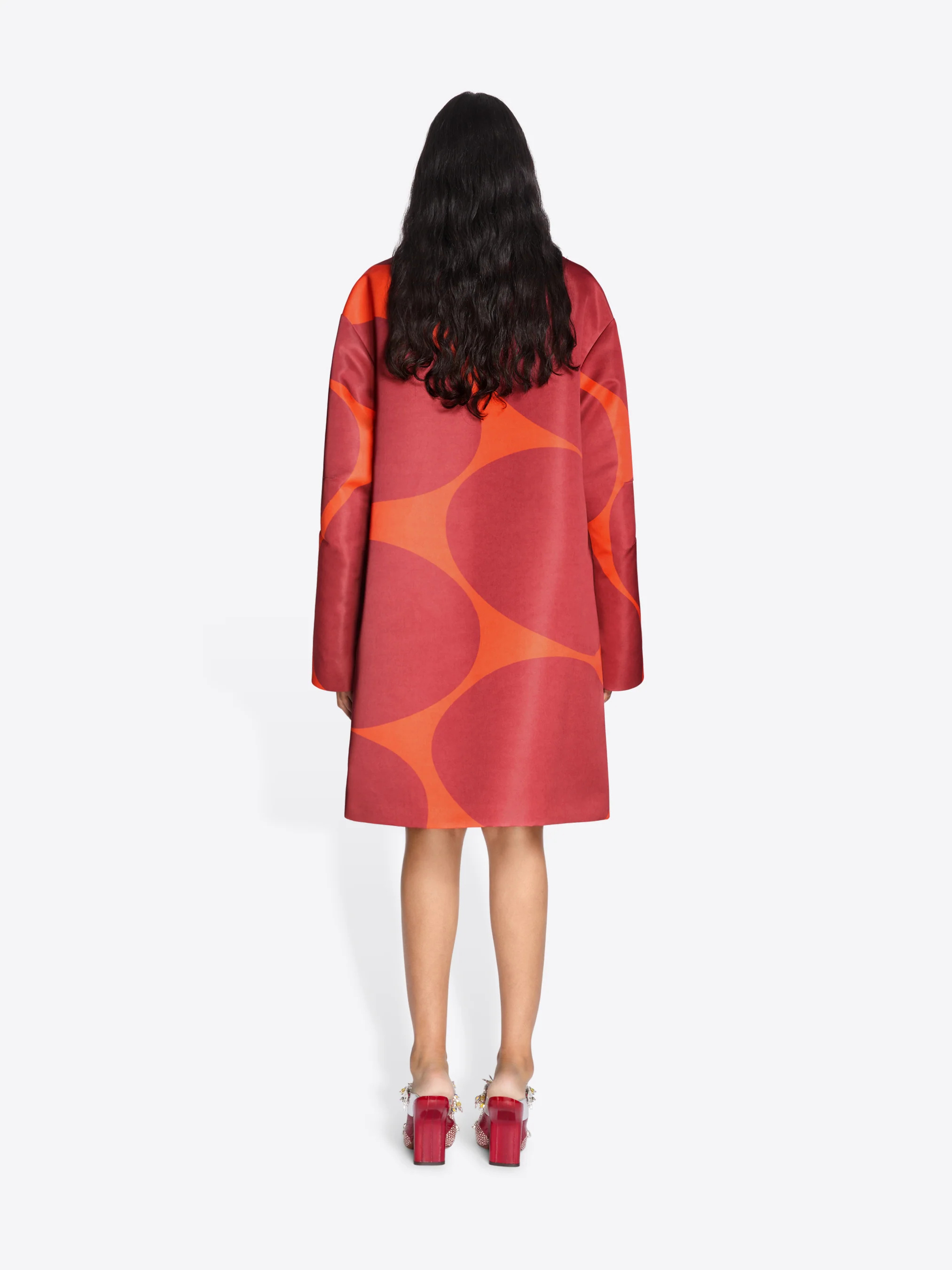 Printed A-line coat - Image 4