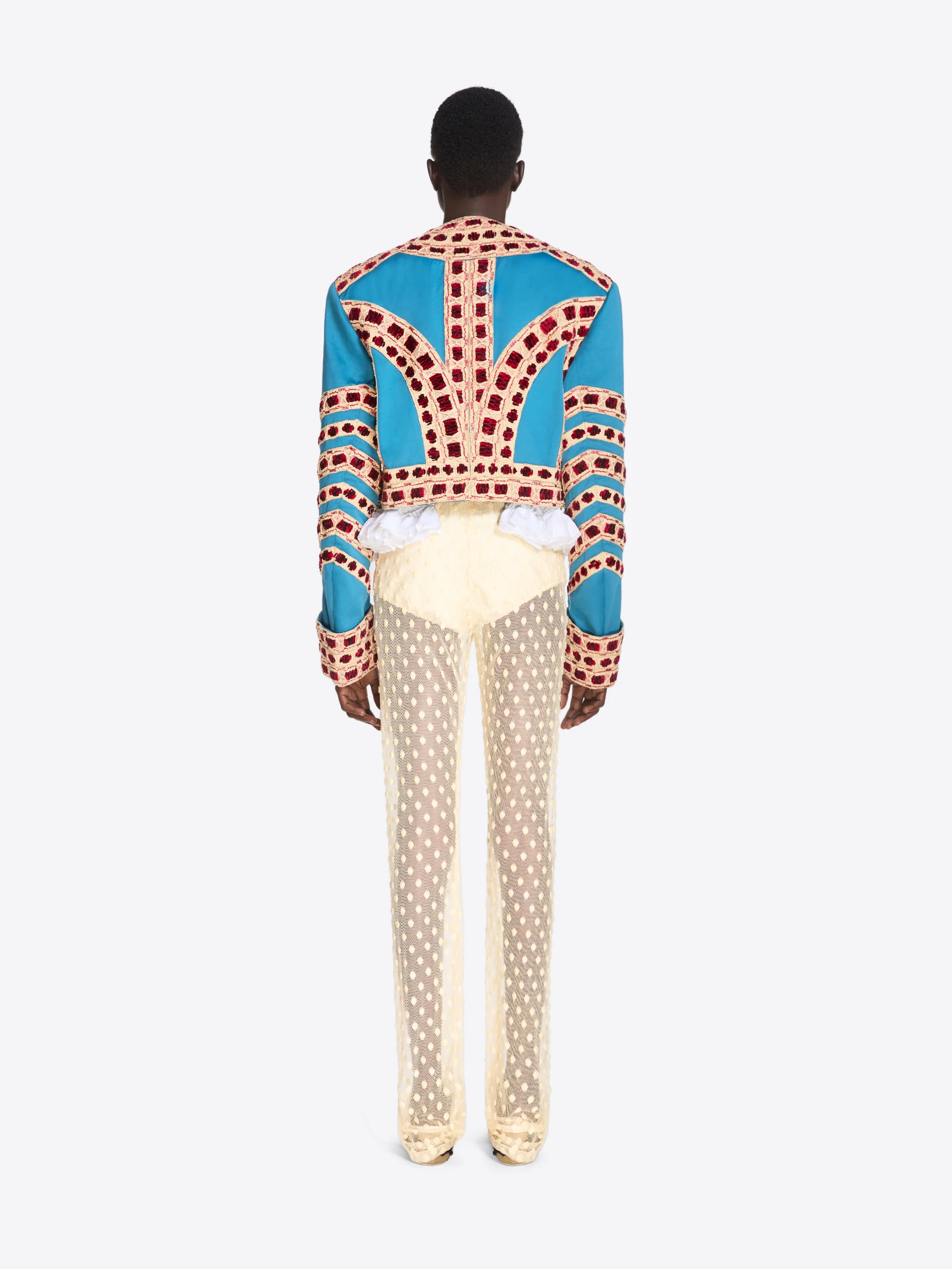 Embroidered cropped jacket - Image 4