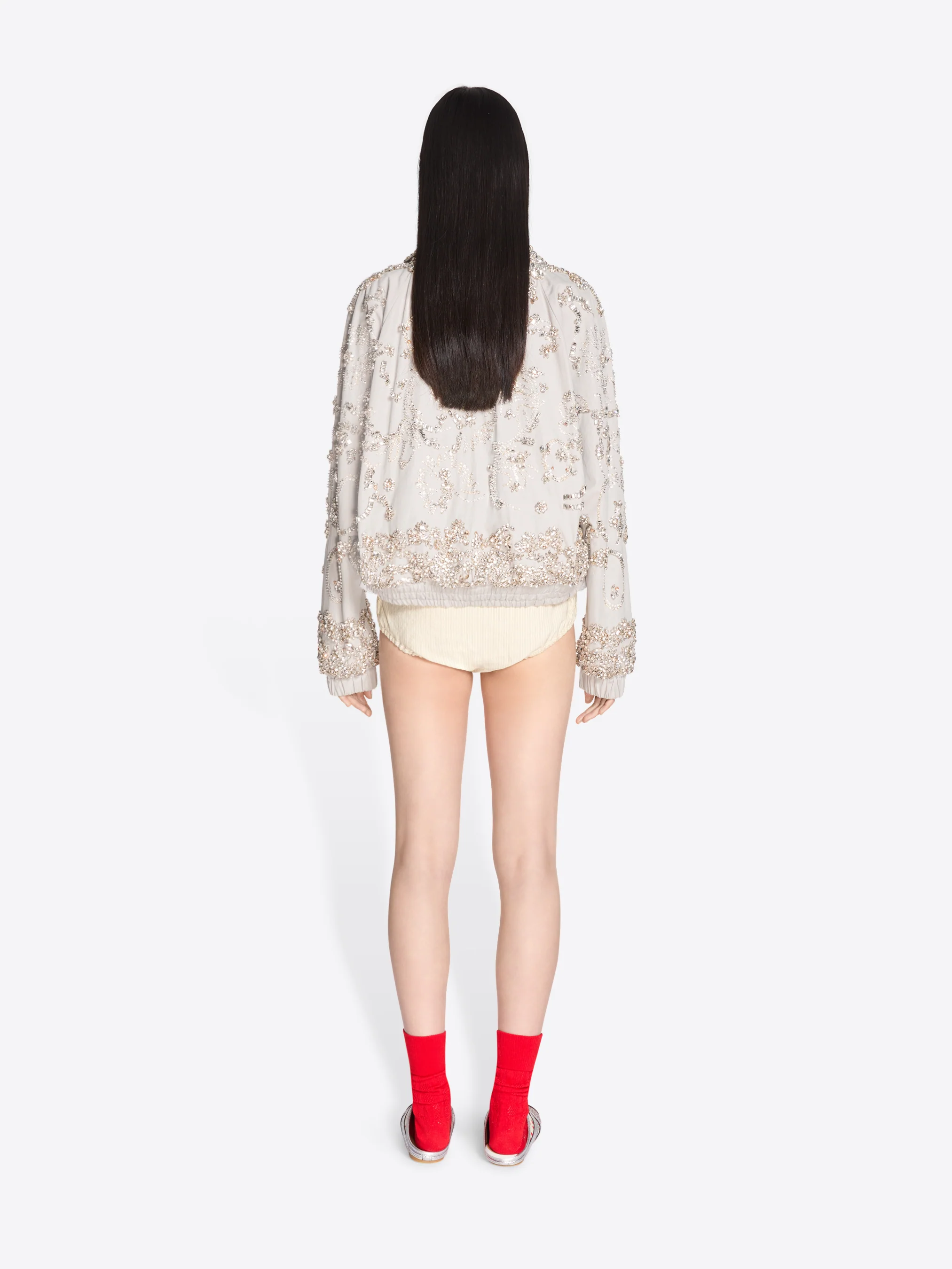 Embroidered cotton blouson - Image 4