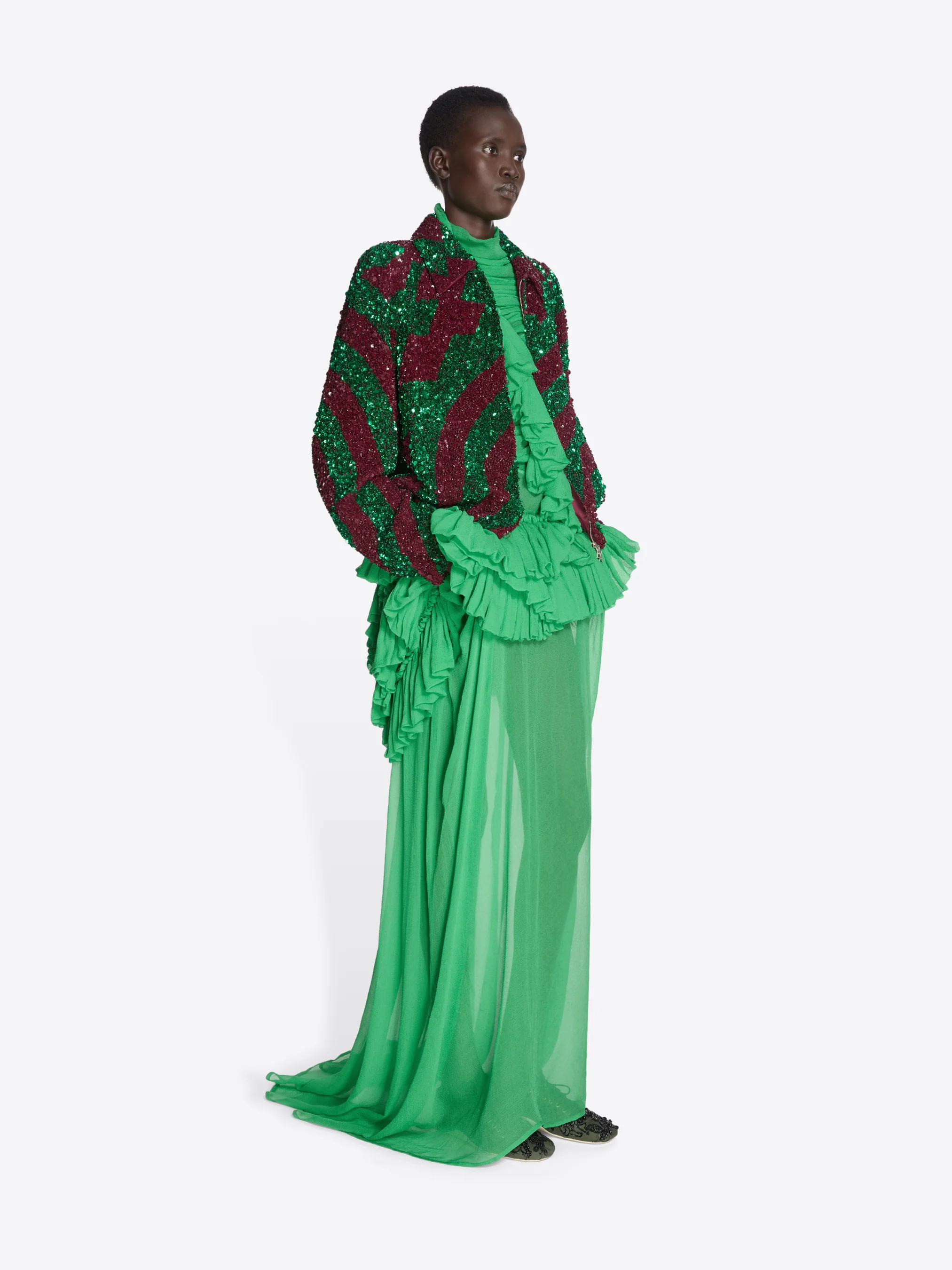 Embroidered viscose blouson - Image 3