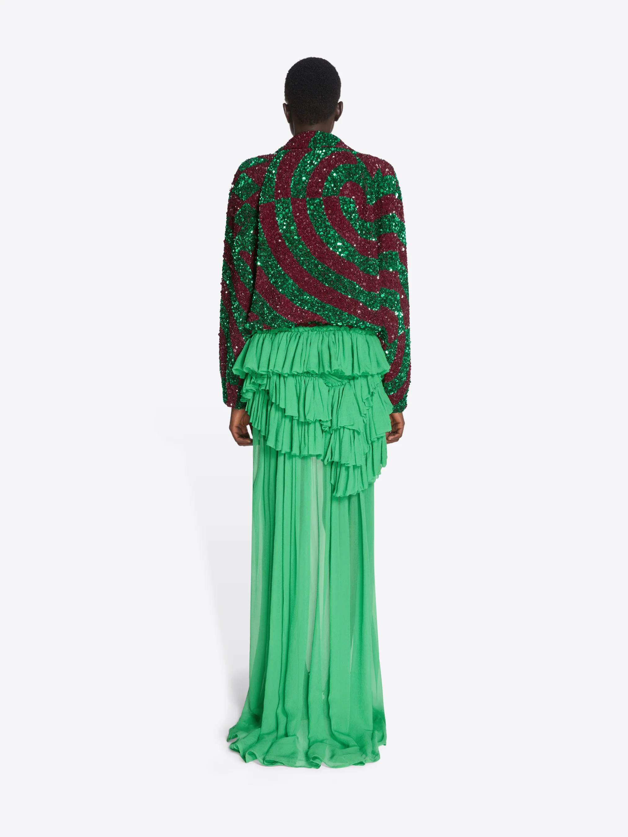 Embroidered viscose blouson - Image 4