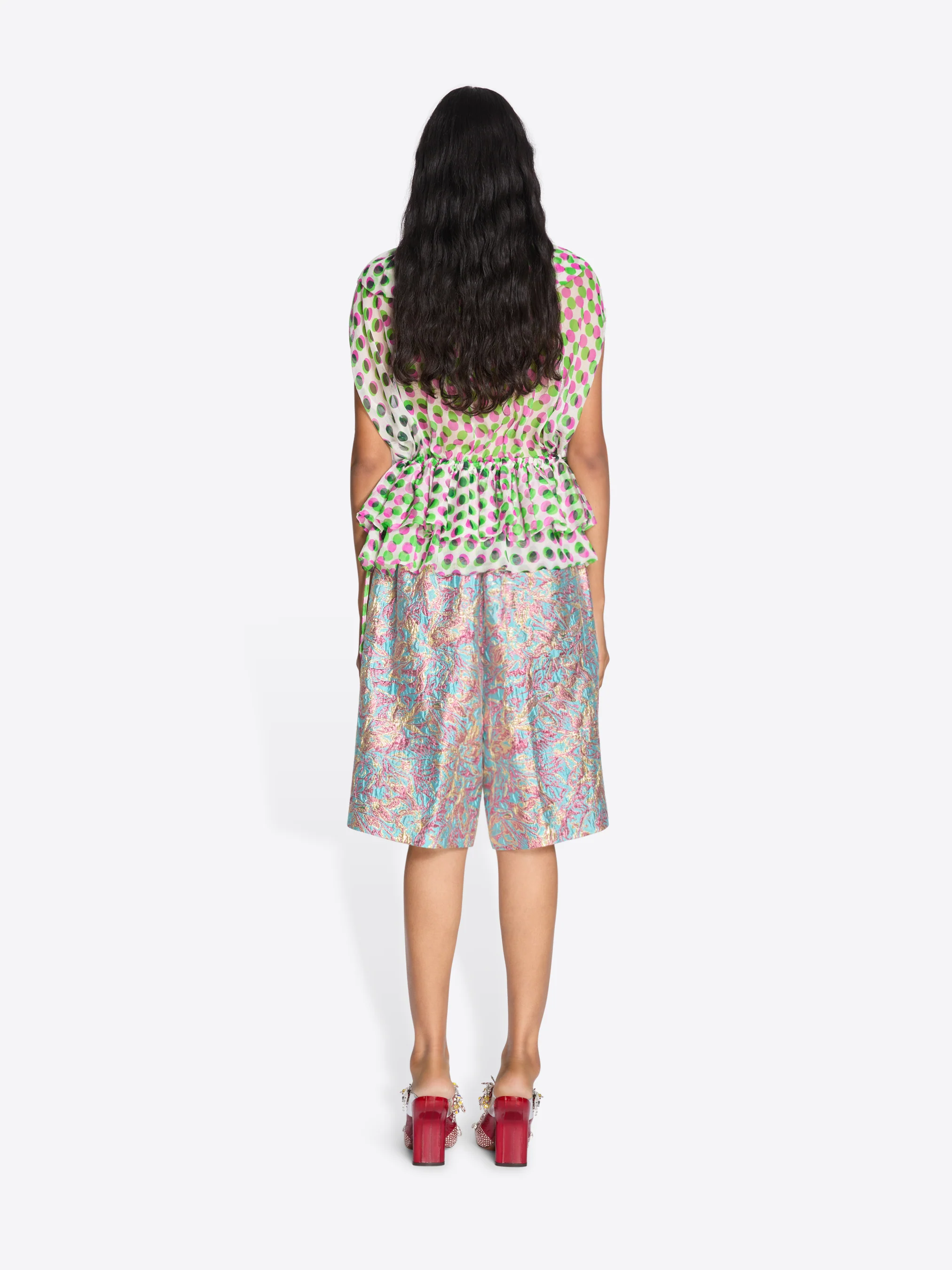Silk ruffle top - Image 4