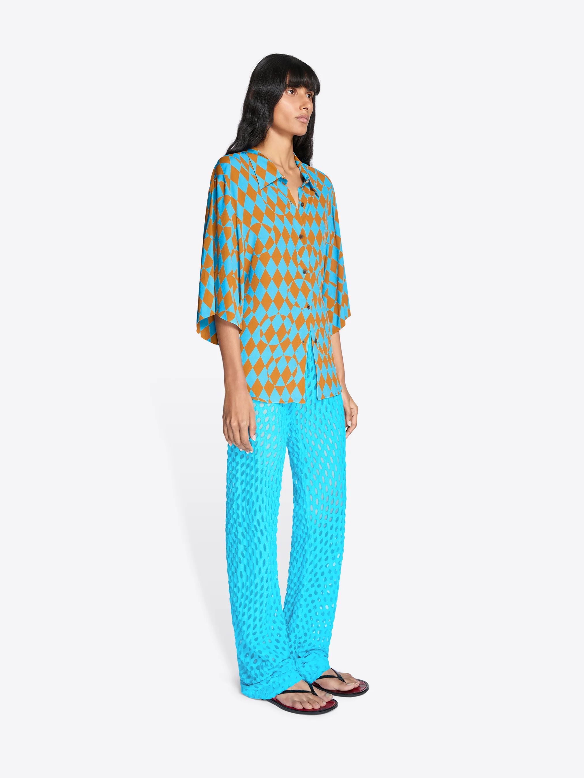 Short sleeve viscose shirt - Image 3