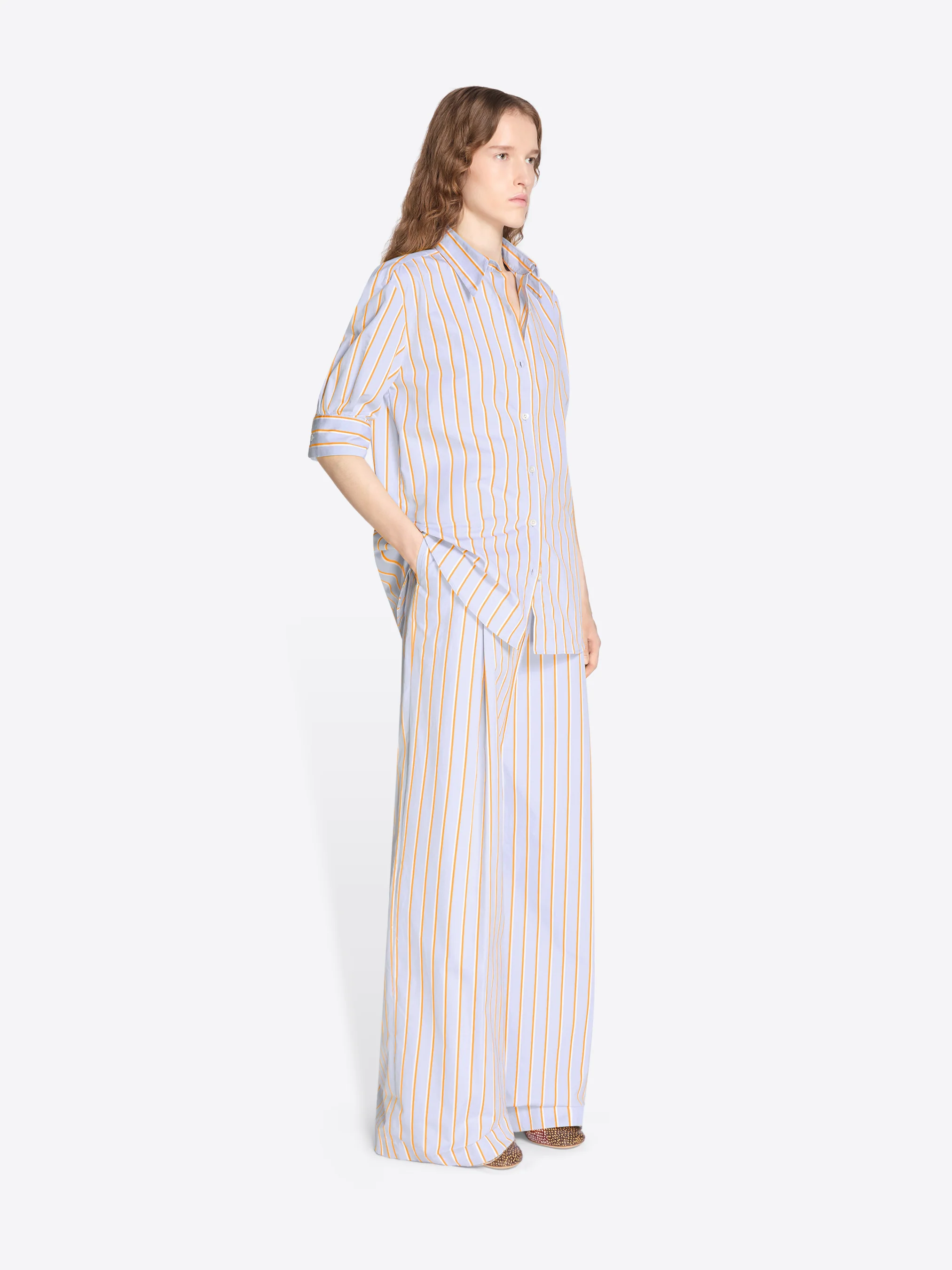 Cuffed cotton shirt - Image 3