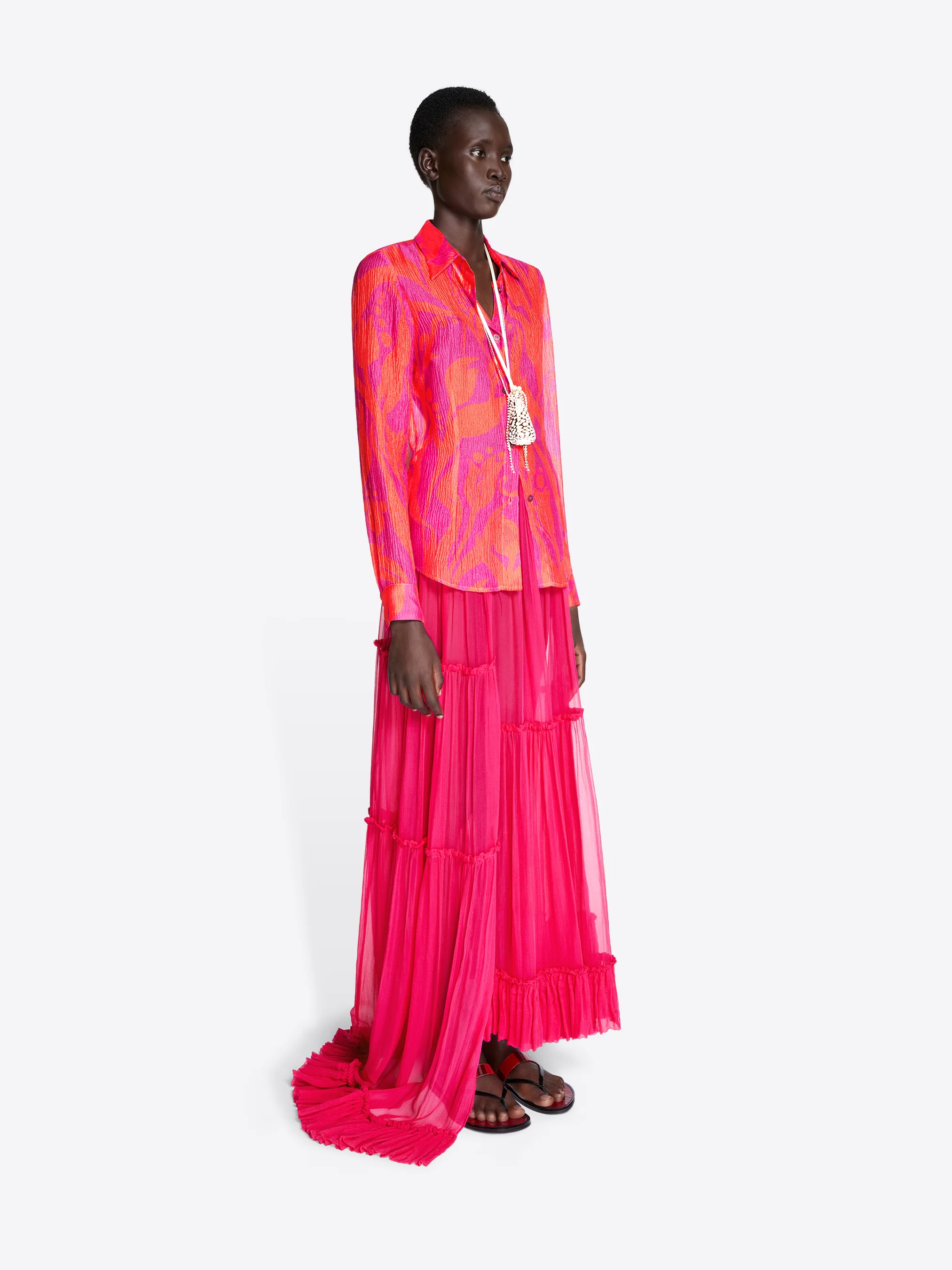 Ruffled silk skirt - Image 3
