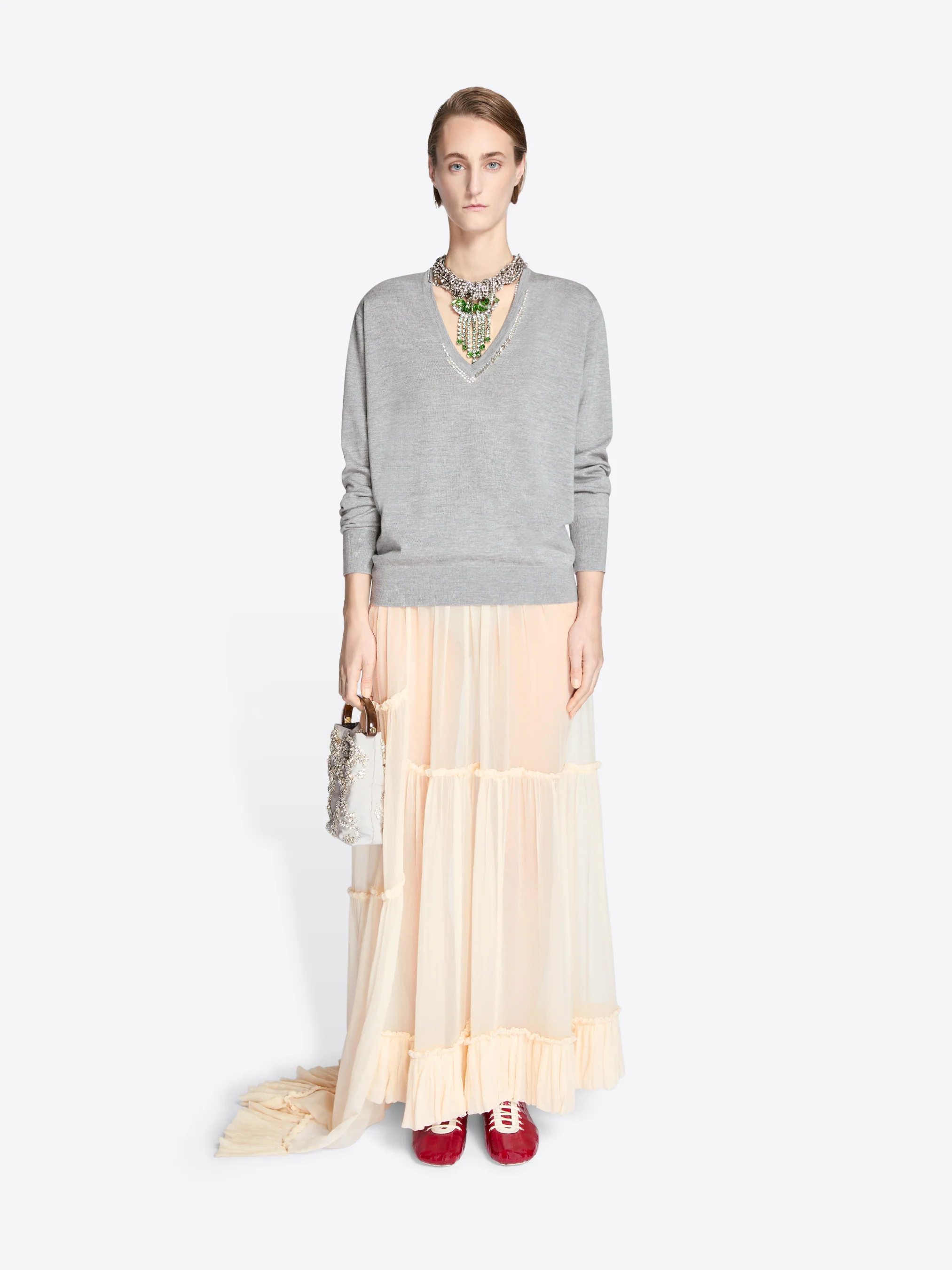 Ruffled silk skirt - Image 7