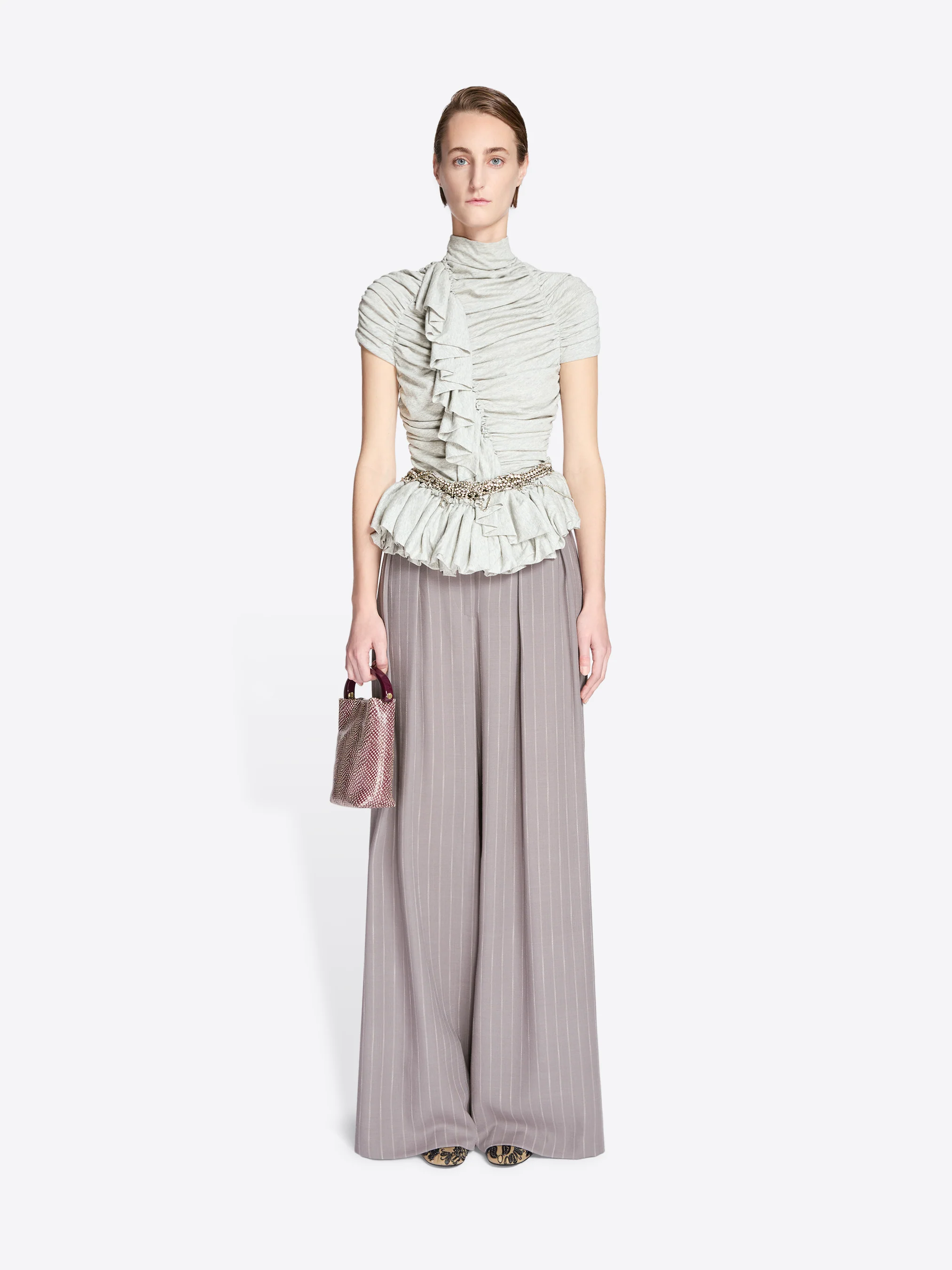 Wide pleated pants - Image 2