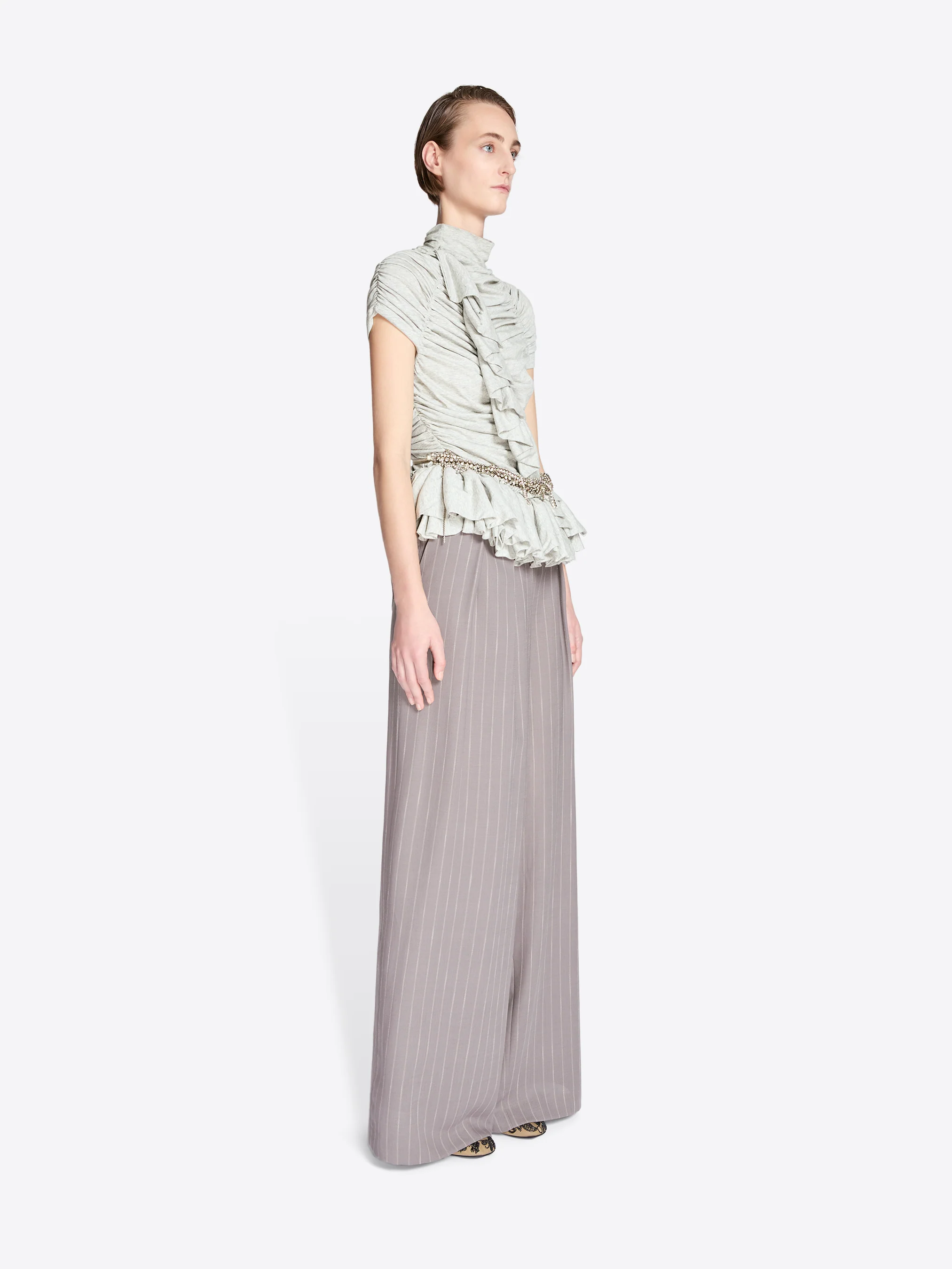 Wide pleated pants - Image 3