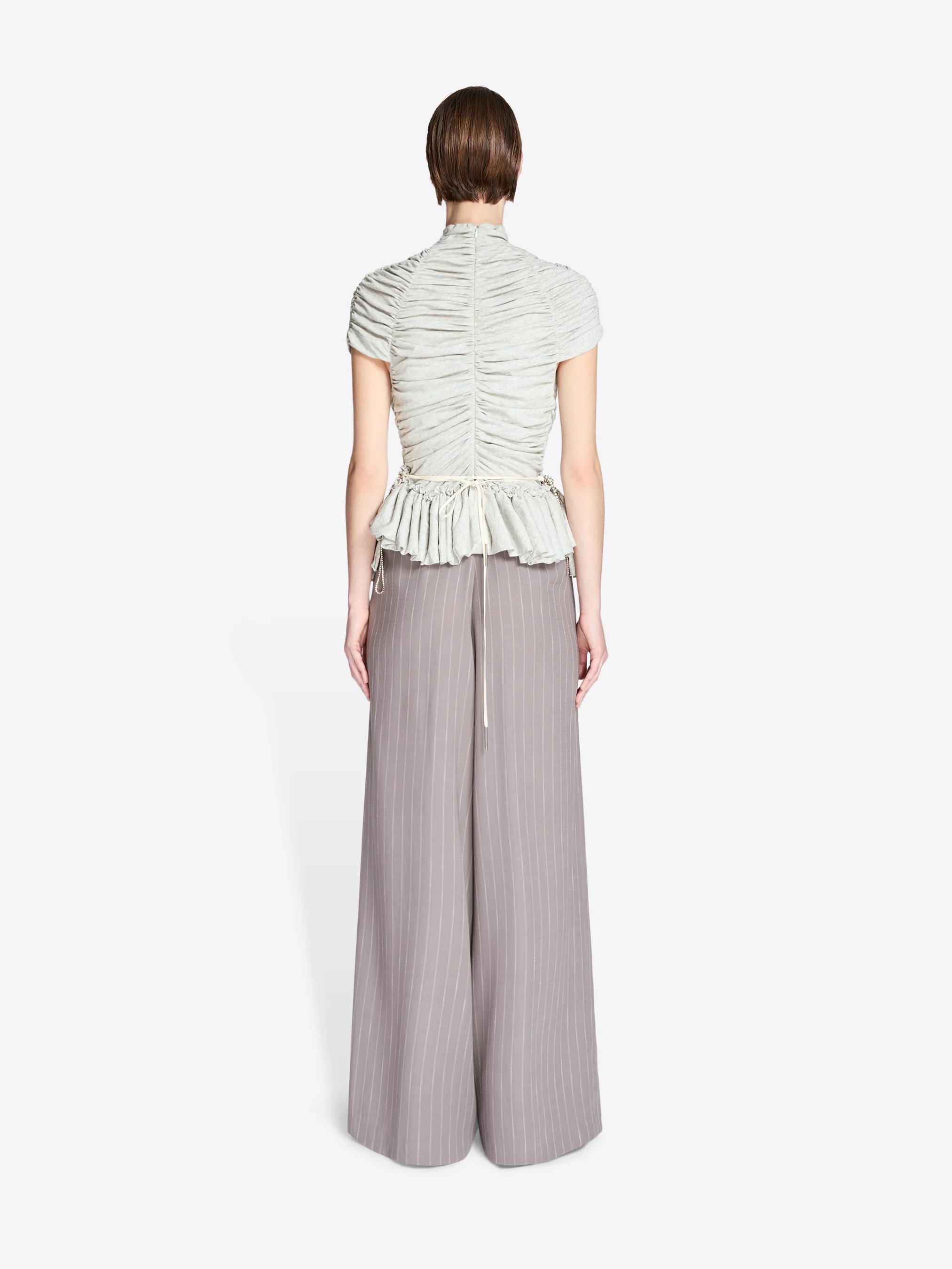 Wide pleated pants - Image 4