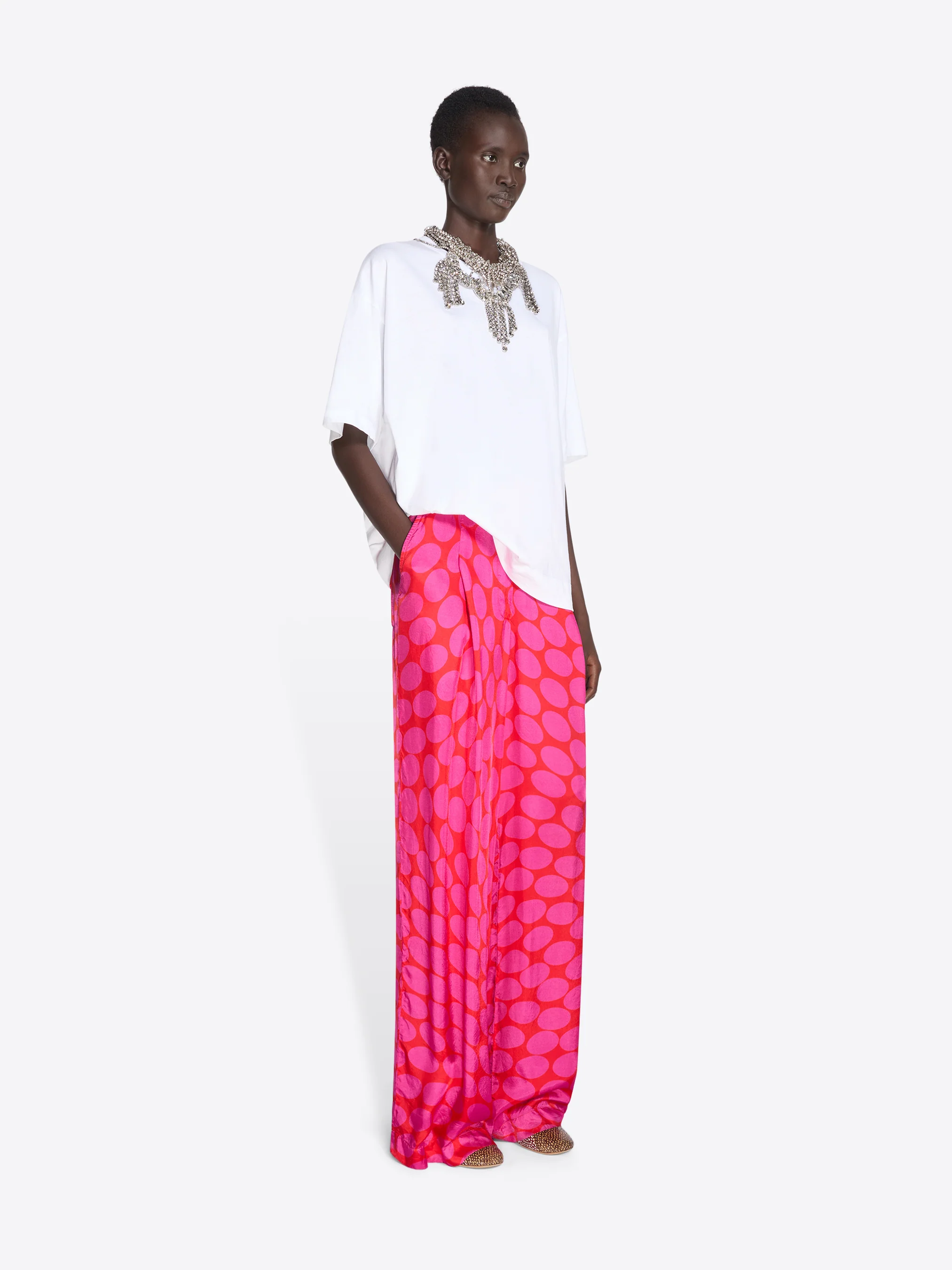 Wide pleated pants - Image 3