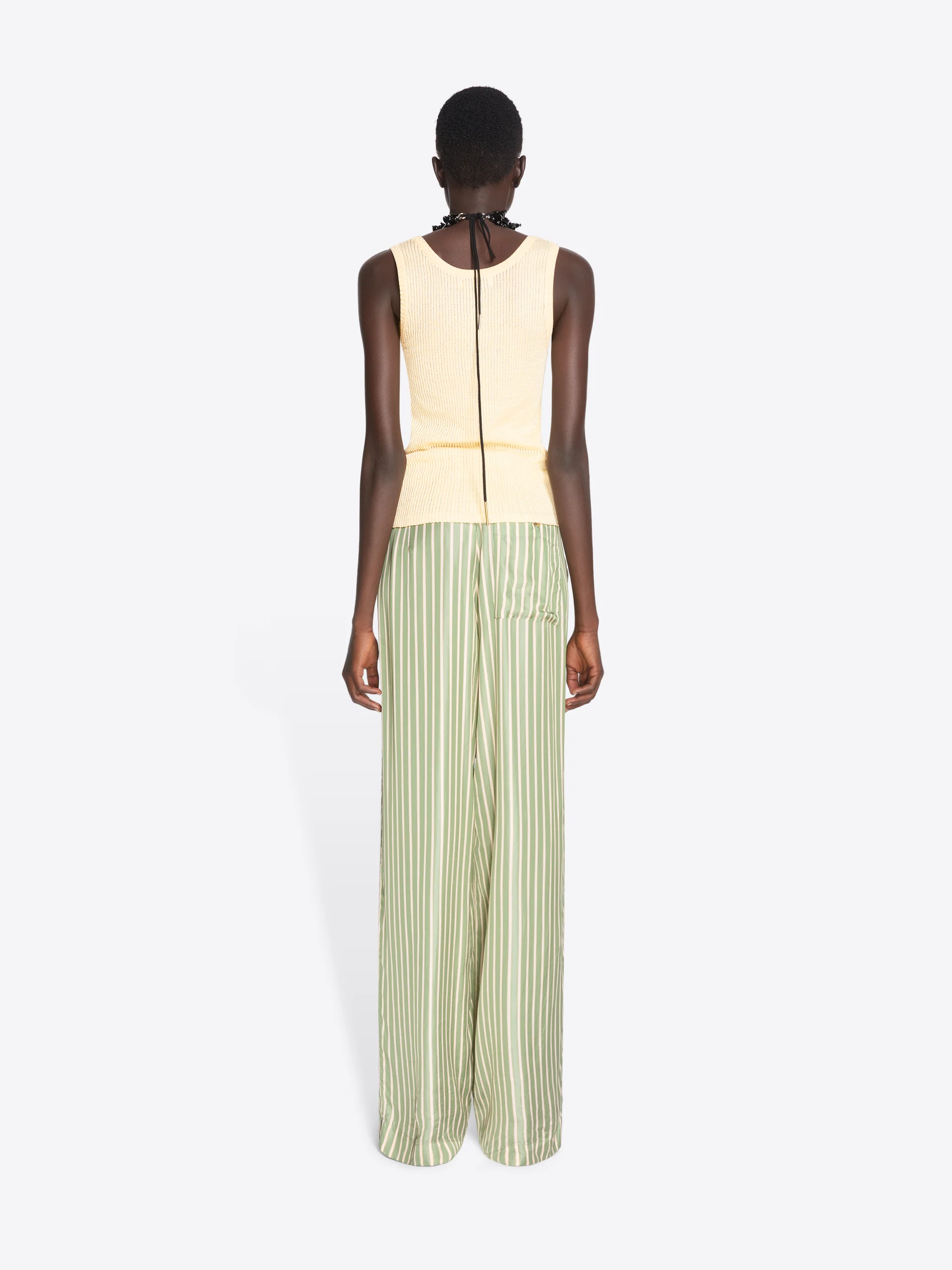 Wide pleated pants - Image 4