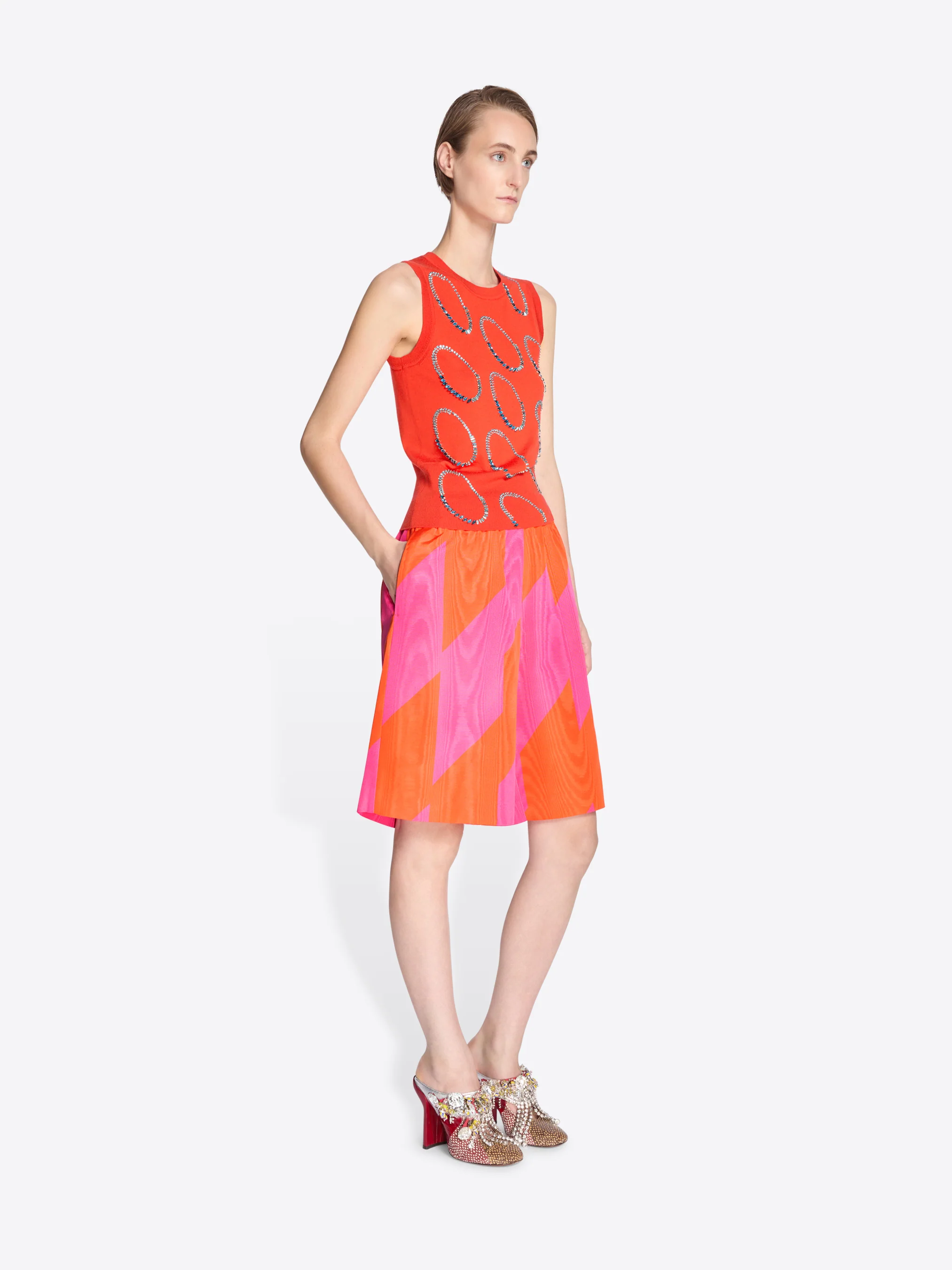 Printed moiré shorts - Image 3