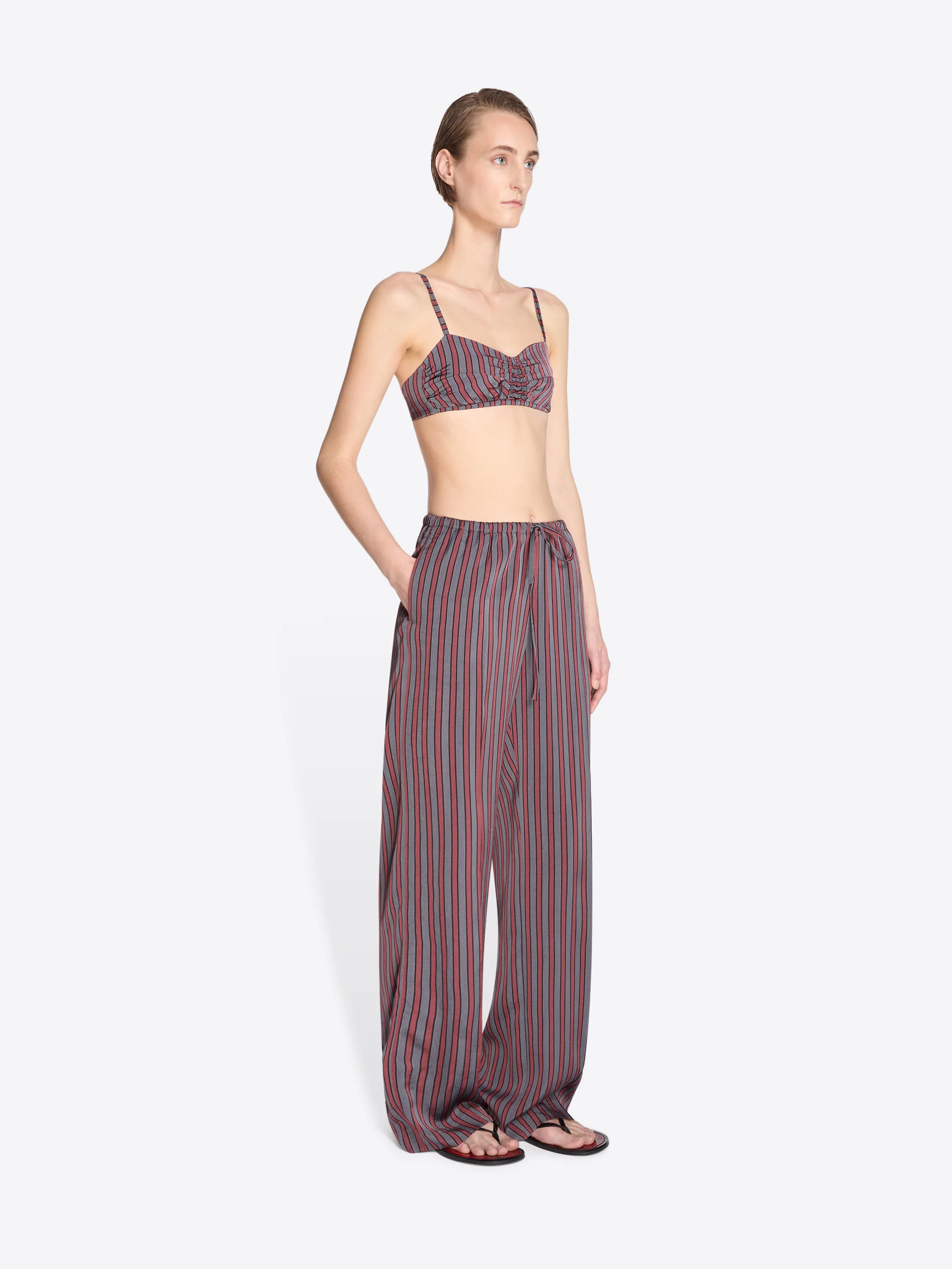 Elasticated viscose silk pants - Image 3