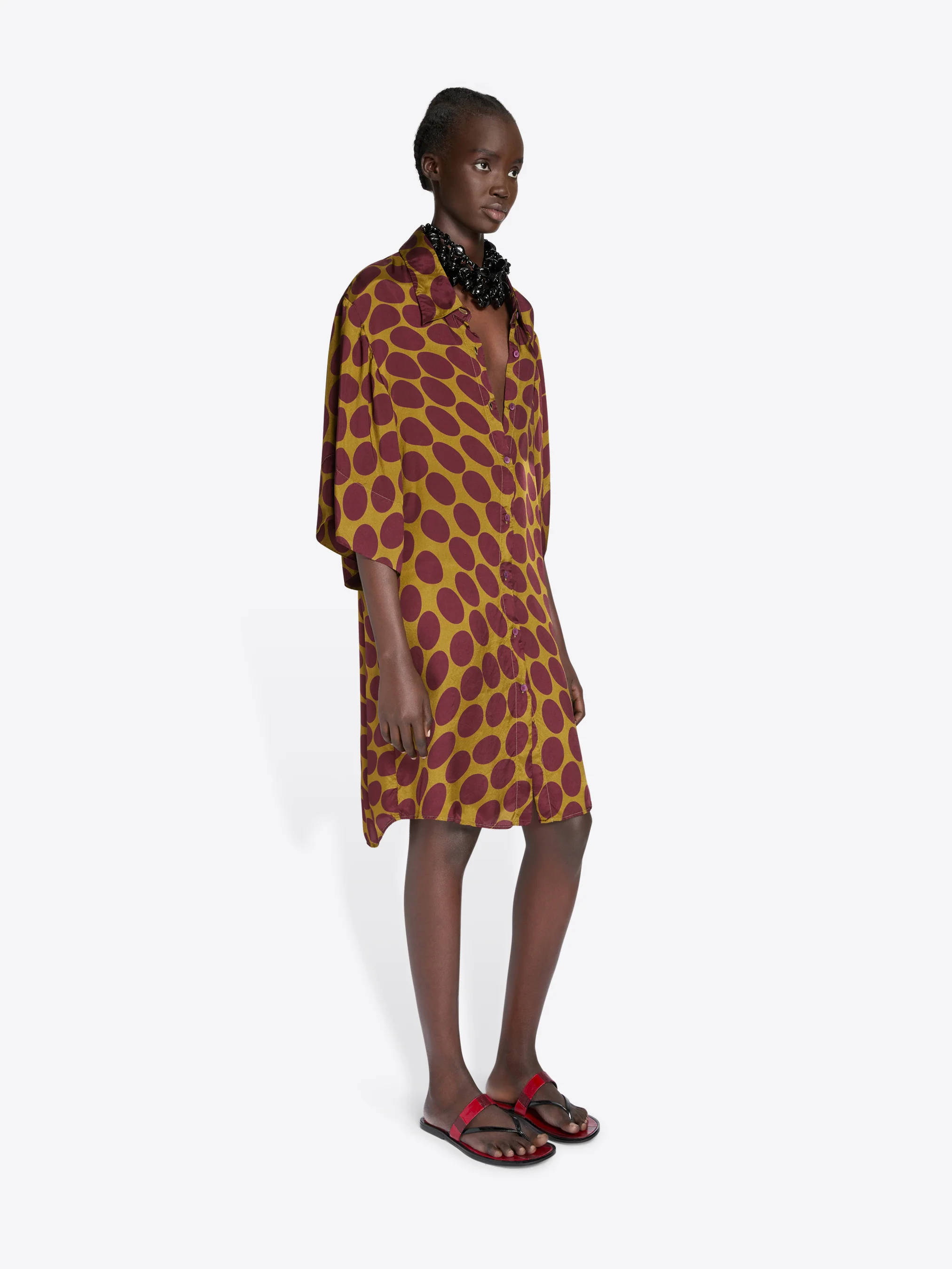 Viscose shirt dress - Image 3