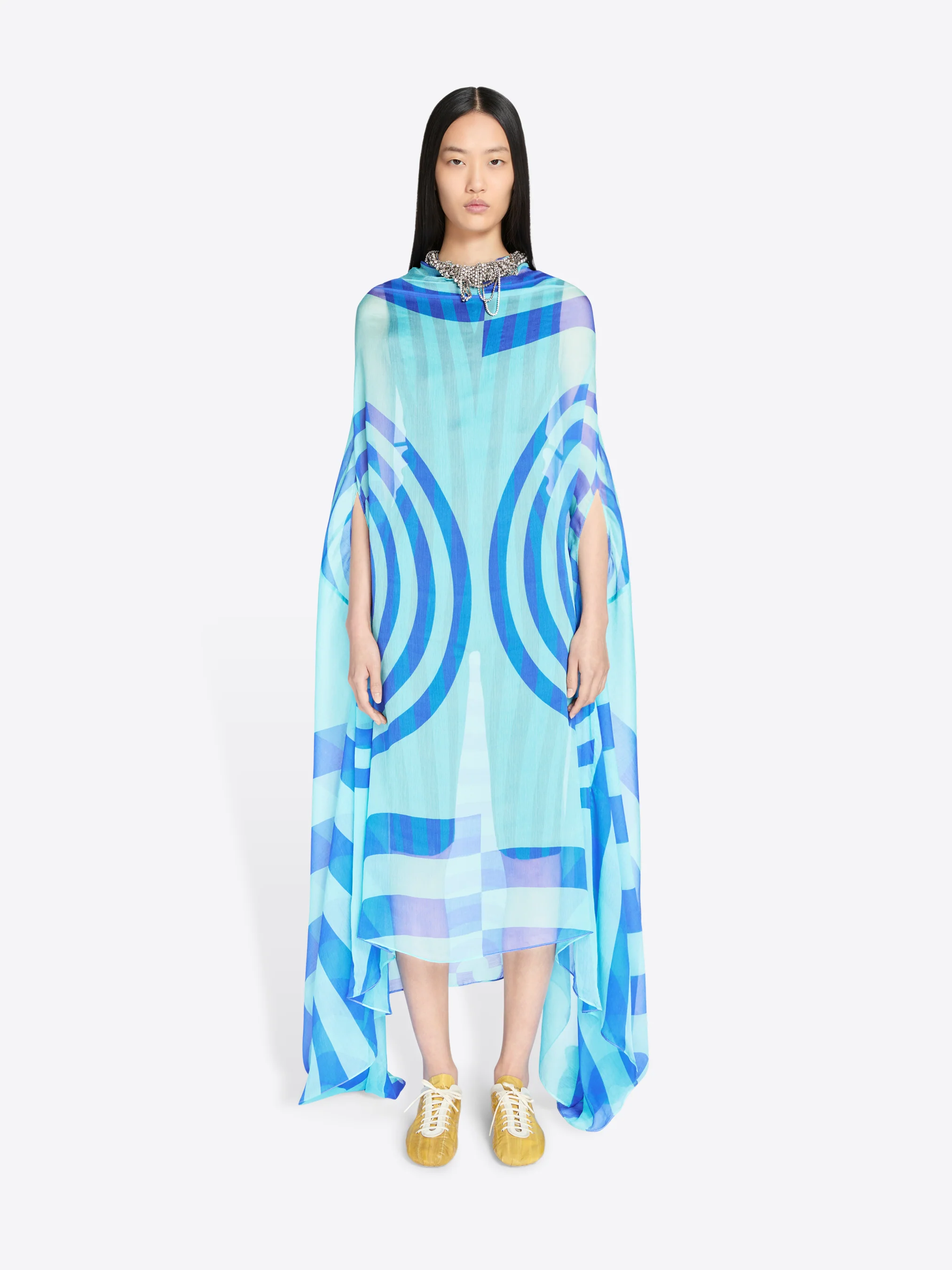 Silk cape dress - Image 2