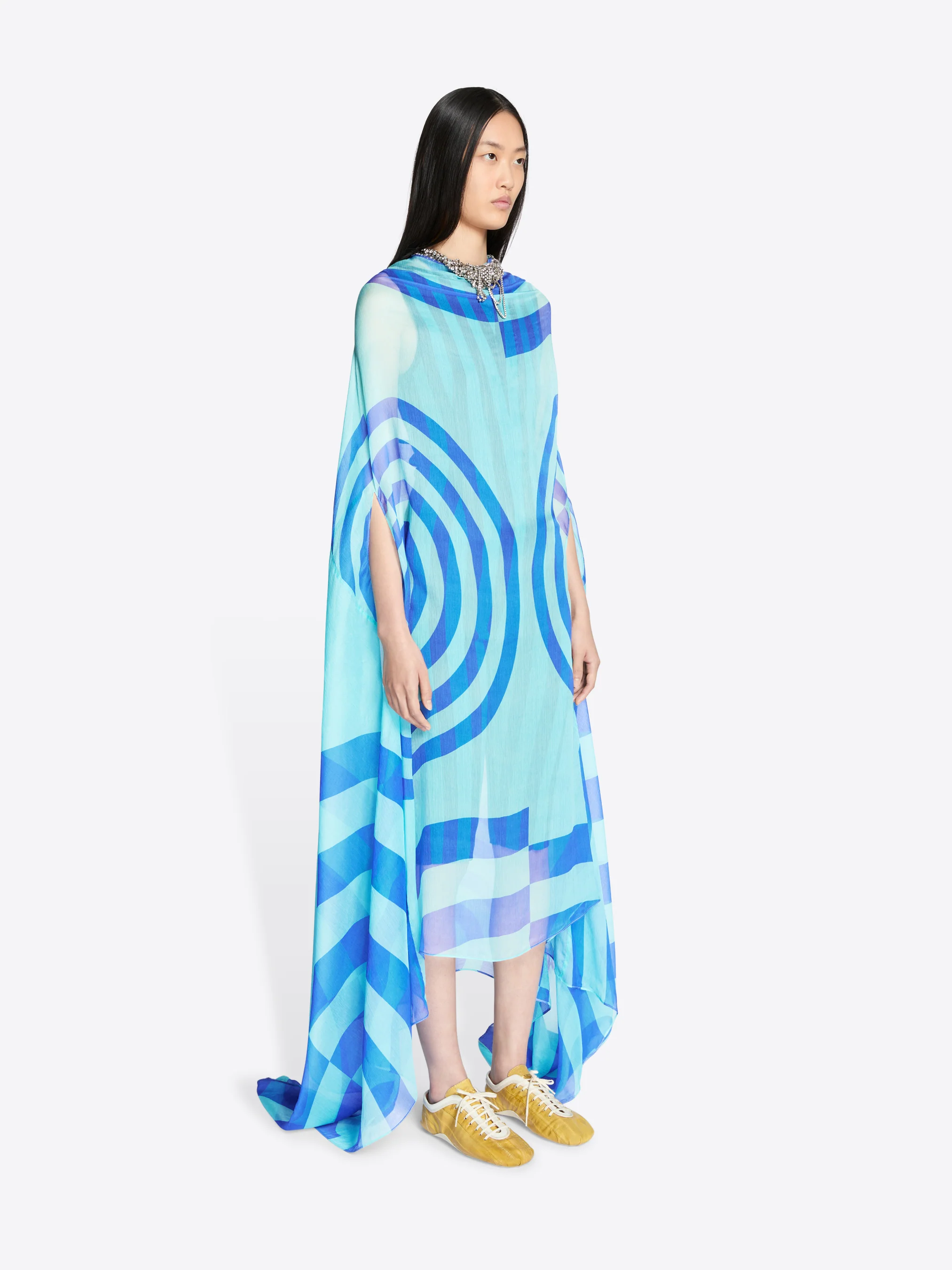 Silk cape dress - Image 3
